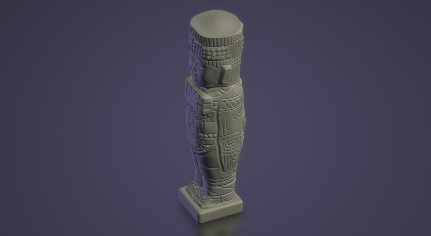 Giant Toltec Atlantean Warrior Figure Blender 3D printable 3D model_6