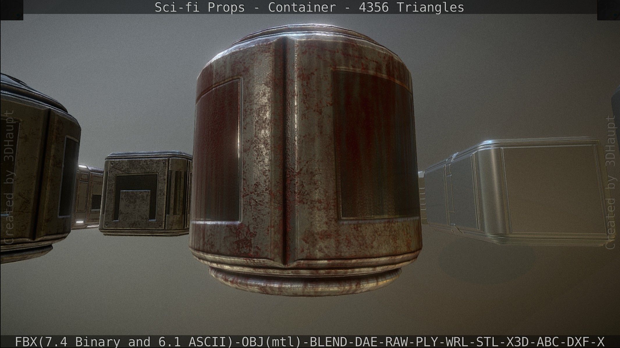 Sci-fi Props Low-poly 3D model_111