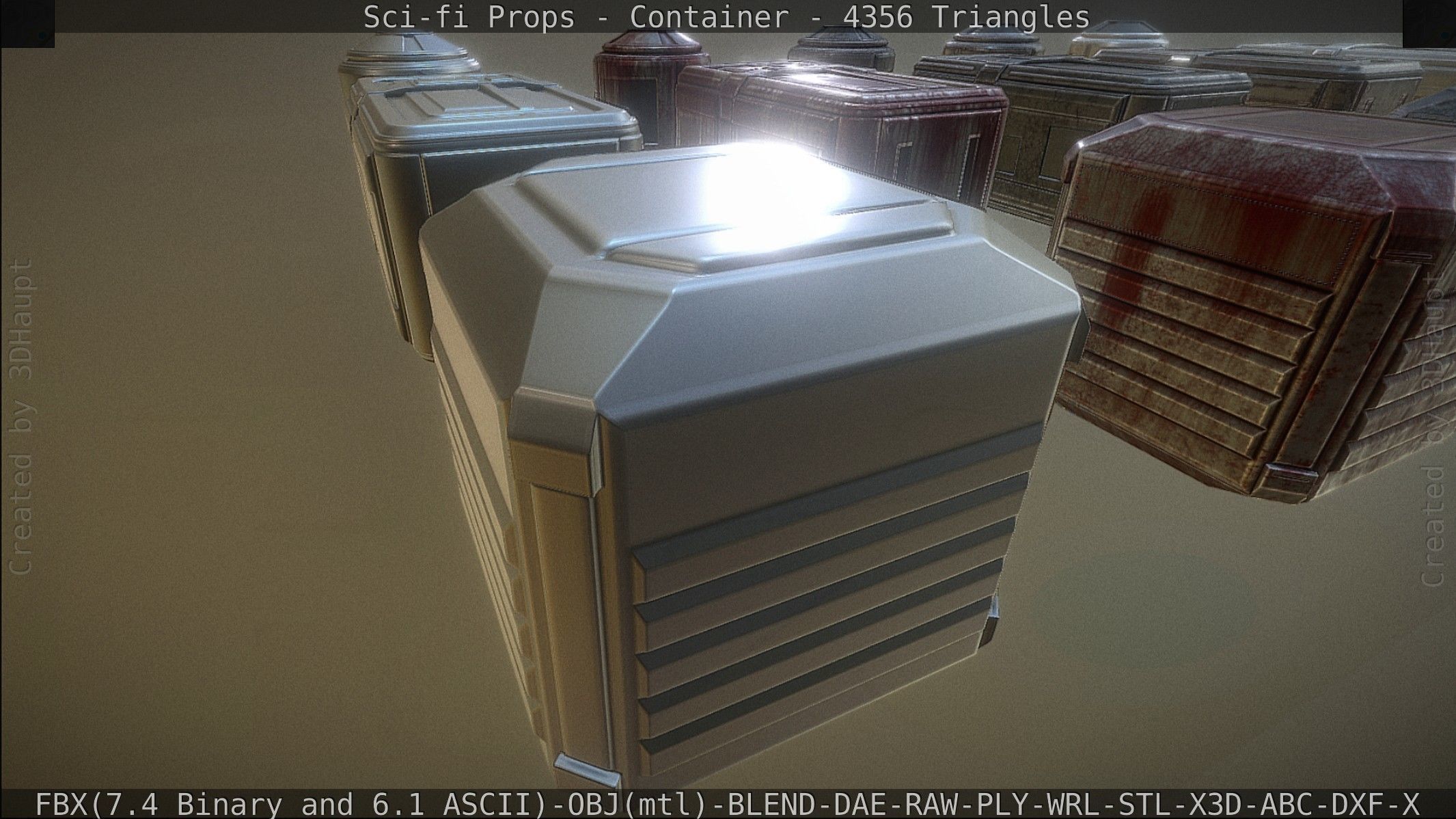 Sci-fi Props Low-poly 3D model_141