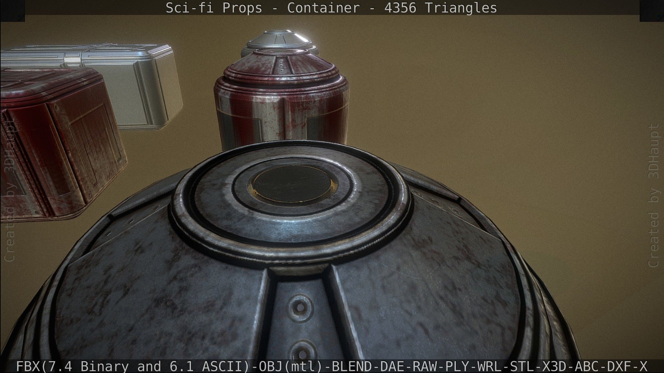 Sci-fi Props Low-poly 3D model_100