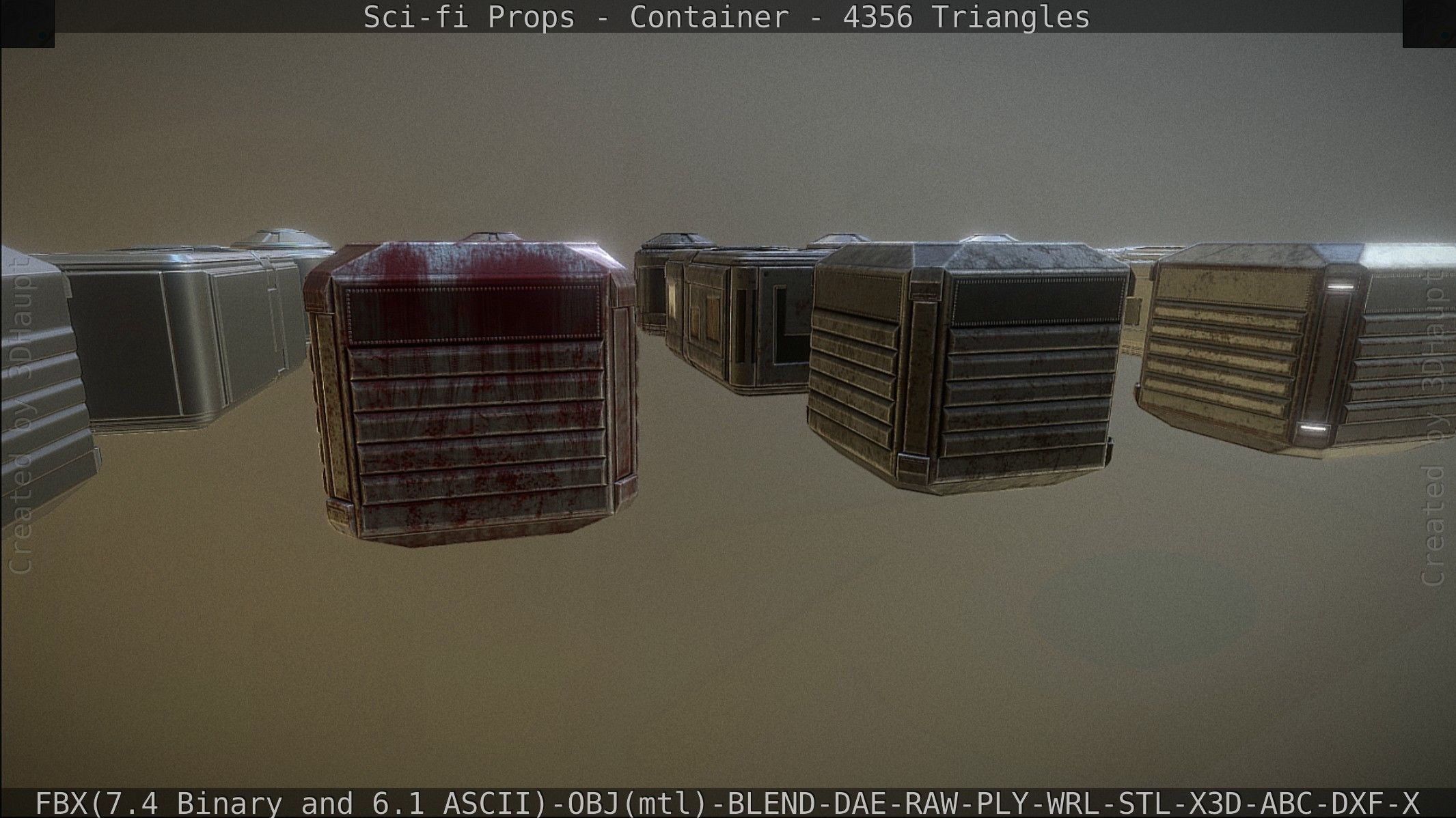 Sci-fi Props Low-poly 3D model_10