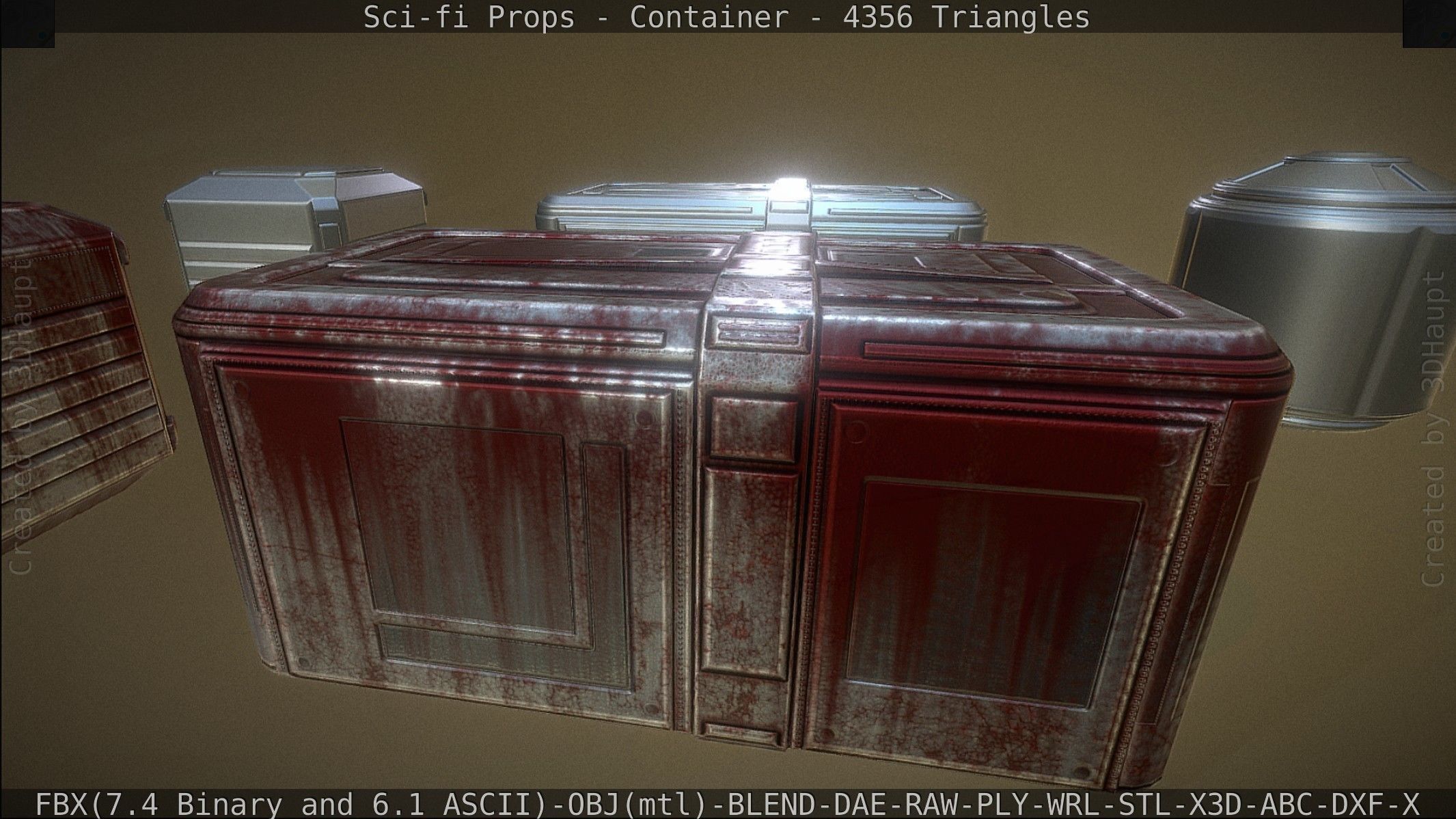 Sci-fi Props Low-poly 3D model_121