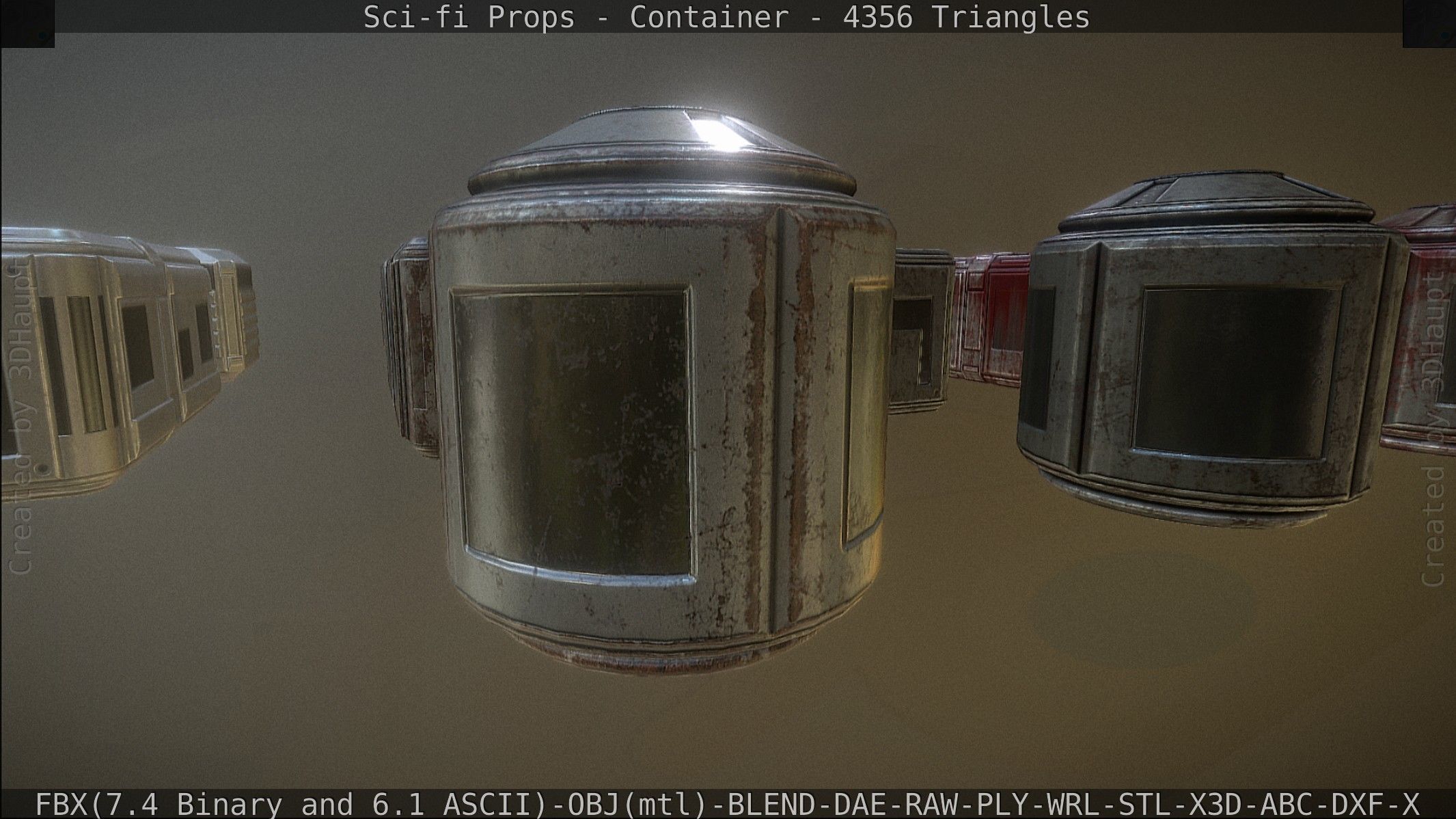 Sci-fi Props Low-poly 3D model_41