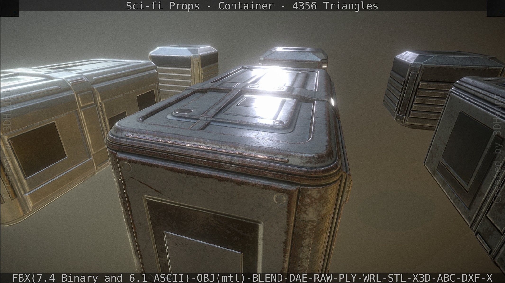 Sci-fi Props Low-poly 3D model_45