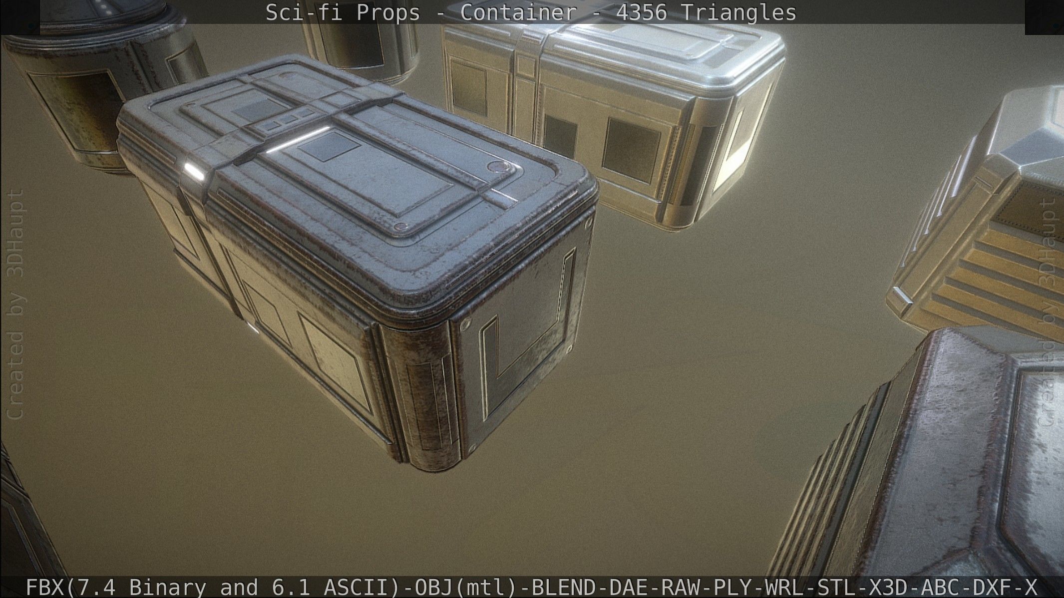 Sci-fi Props Low-poly 3D model_59