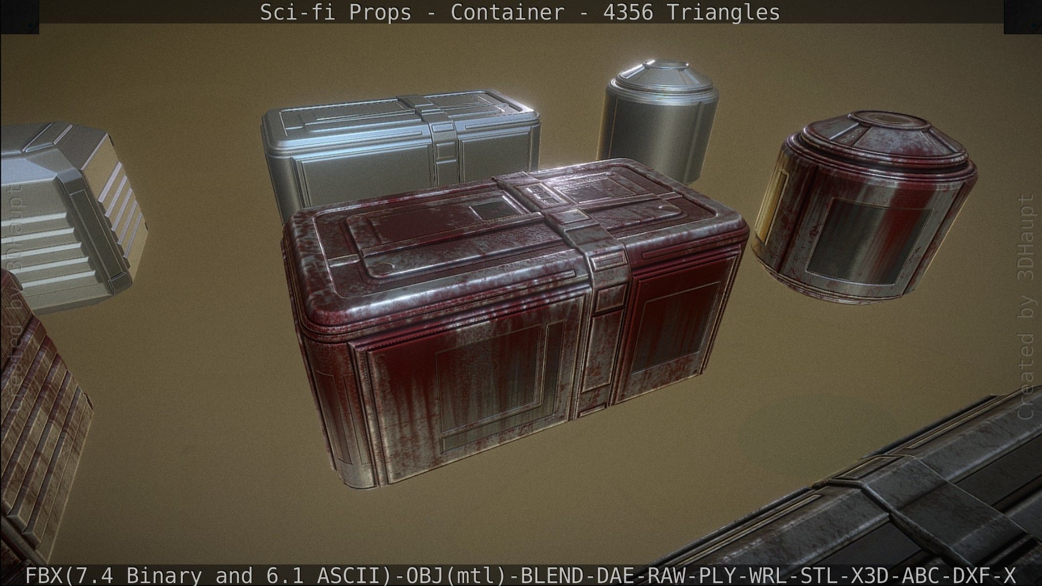 Sci-fi Props Low-poly 3D model_131