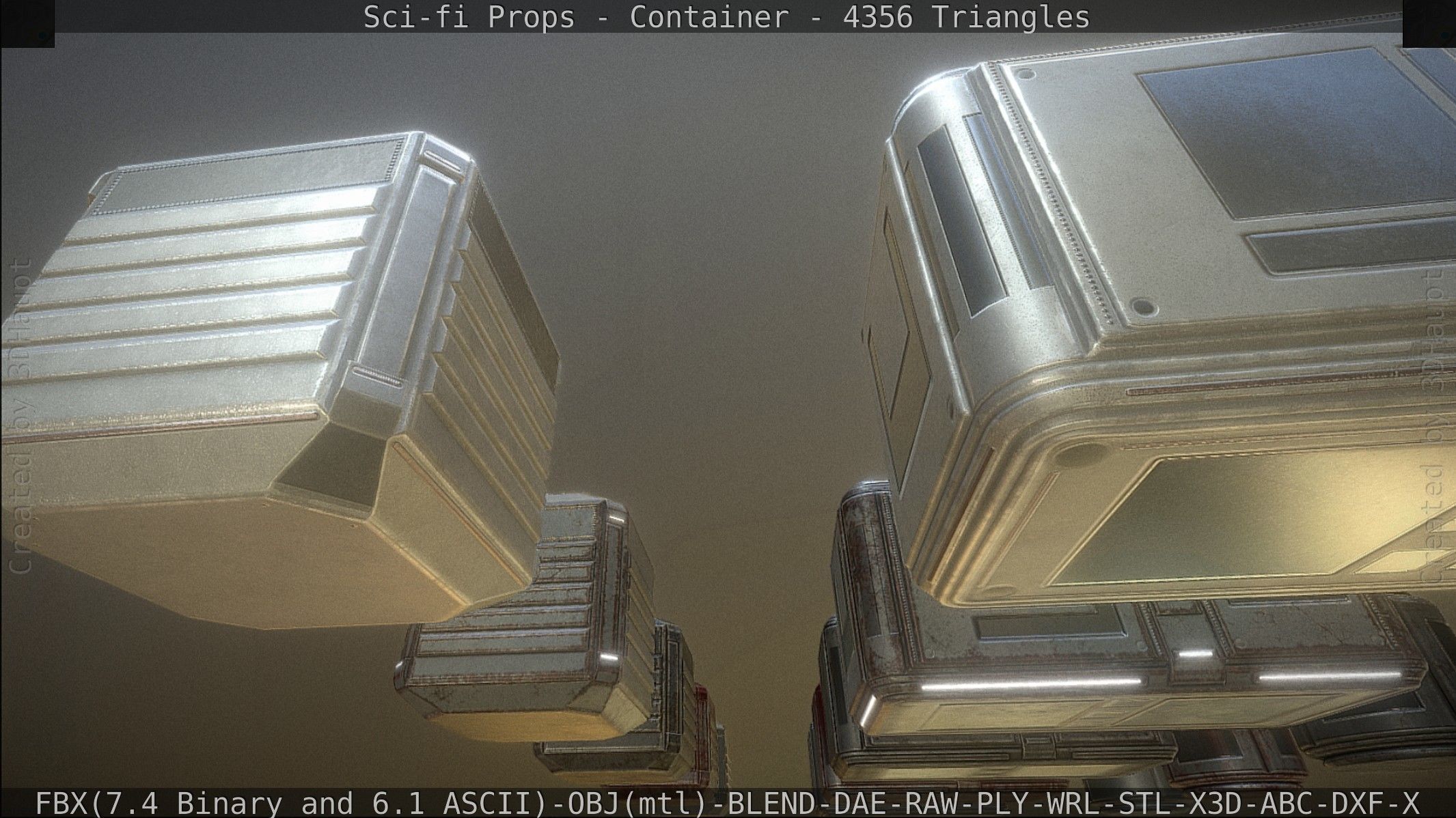 Sci-fi Props Low-poly 3D model_18