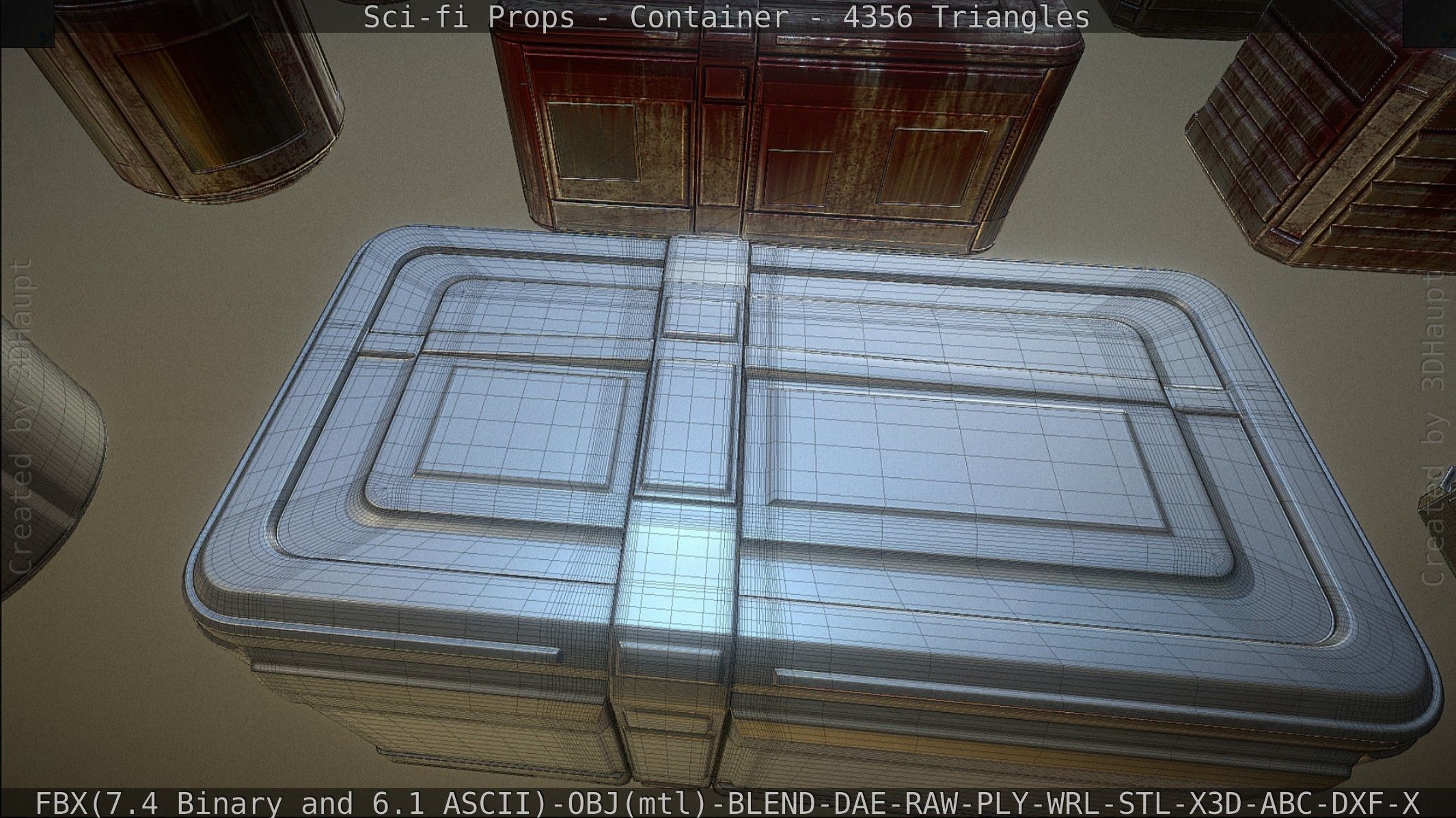 Sci-fi Props Low-poly 3D model_166