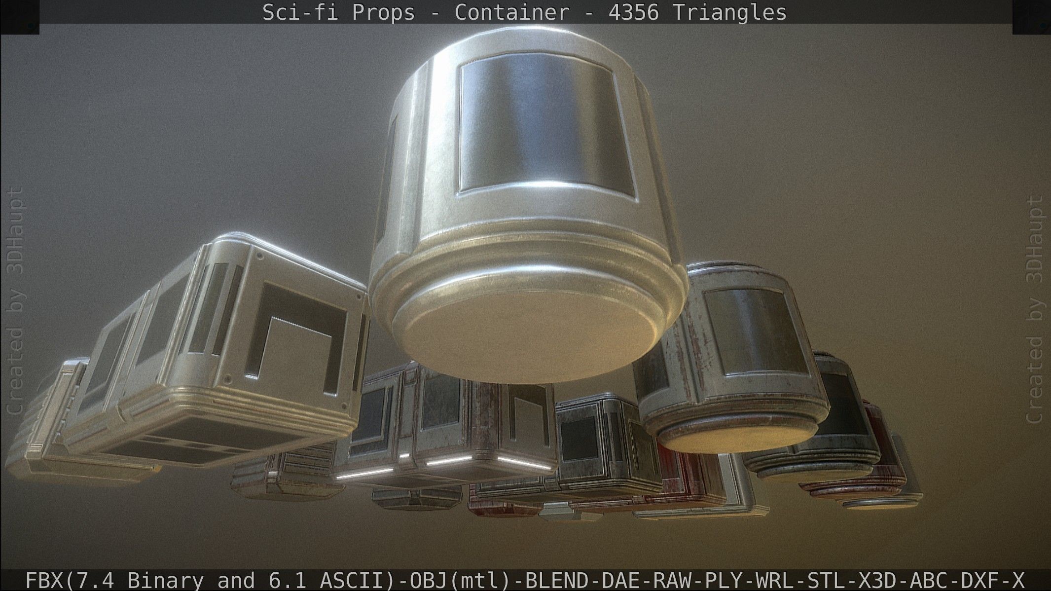 Sci-fi Props Low-poly 3D model_27