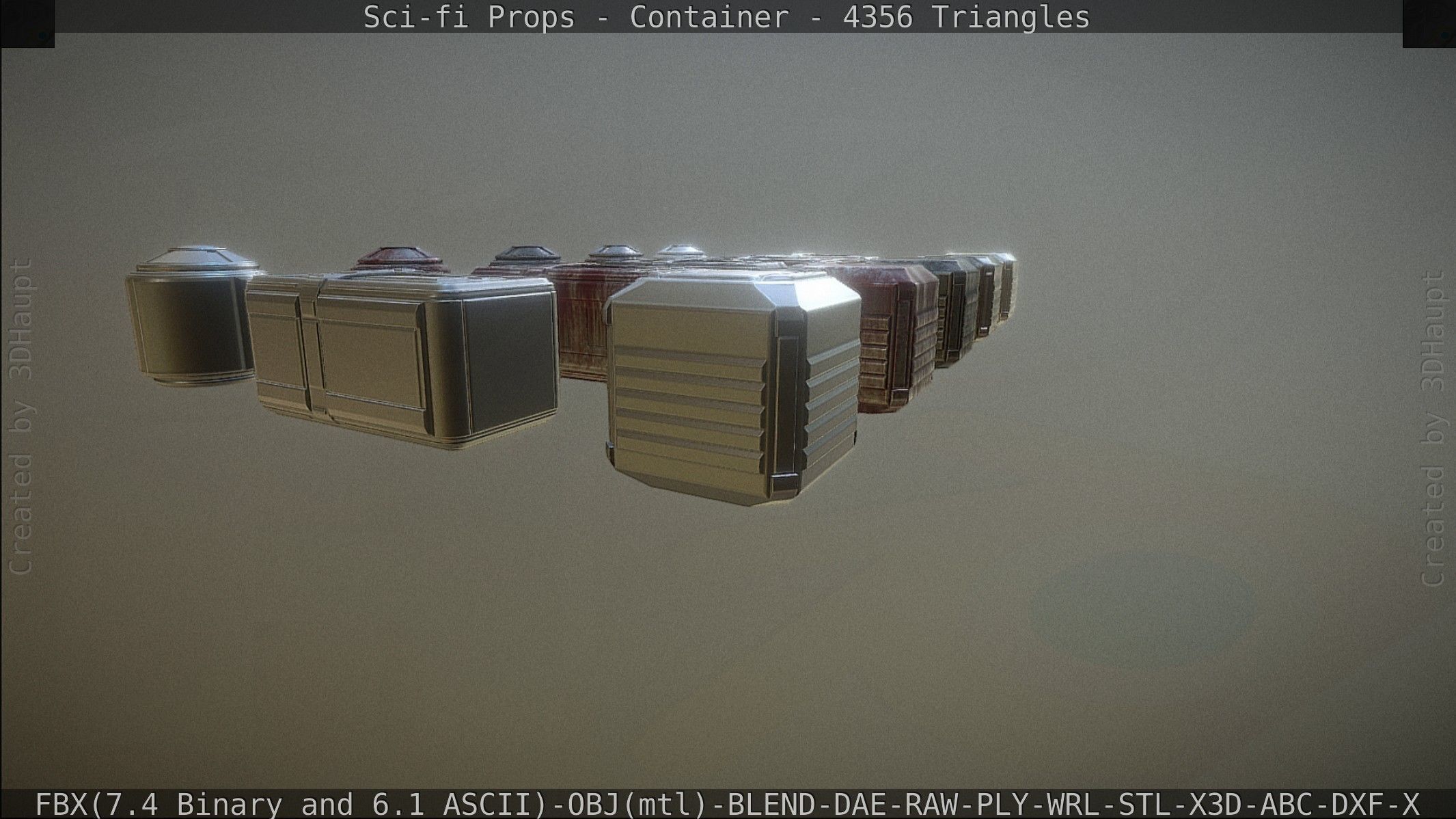 Sci-fi Props Low-poly 3D model_9