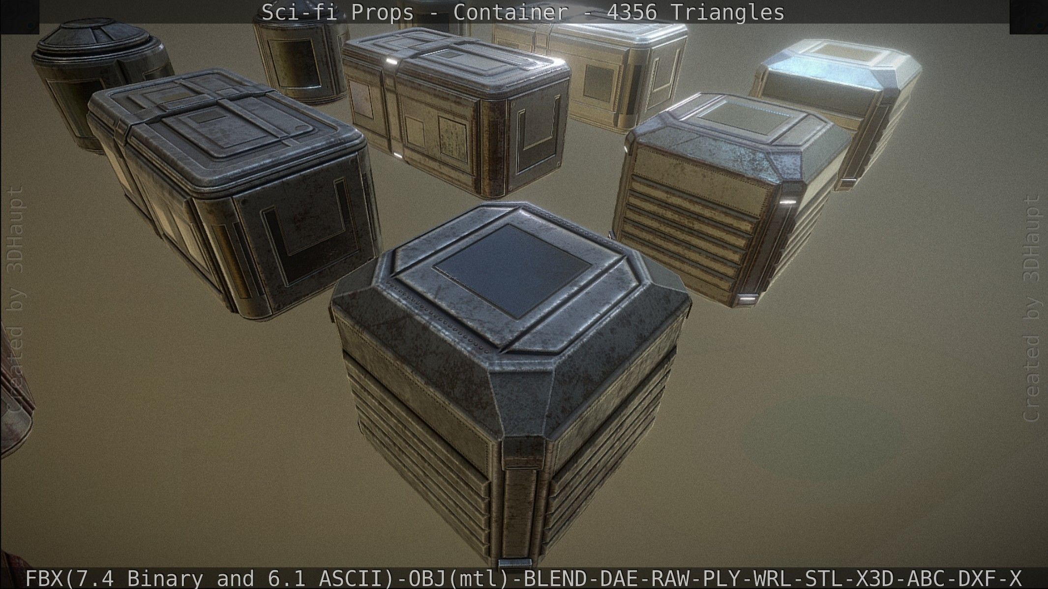 Sci-fi Props Low-poly 3D model_76