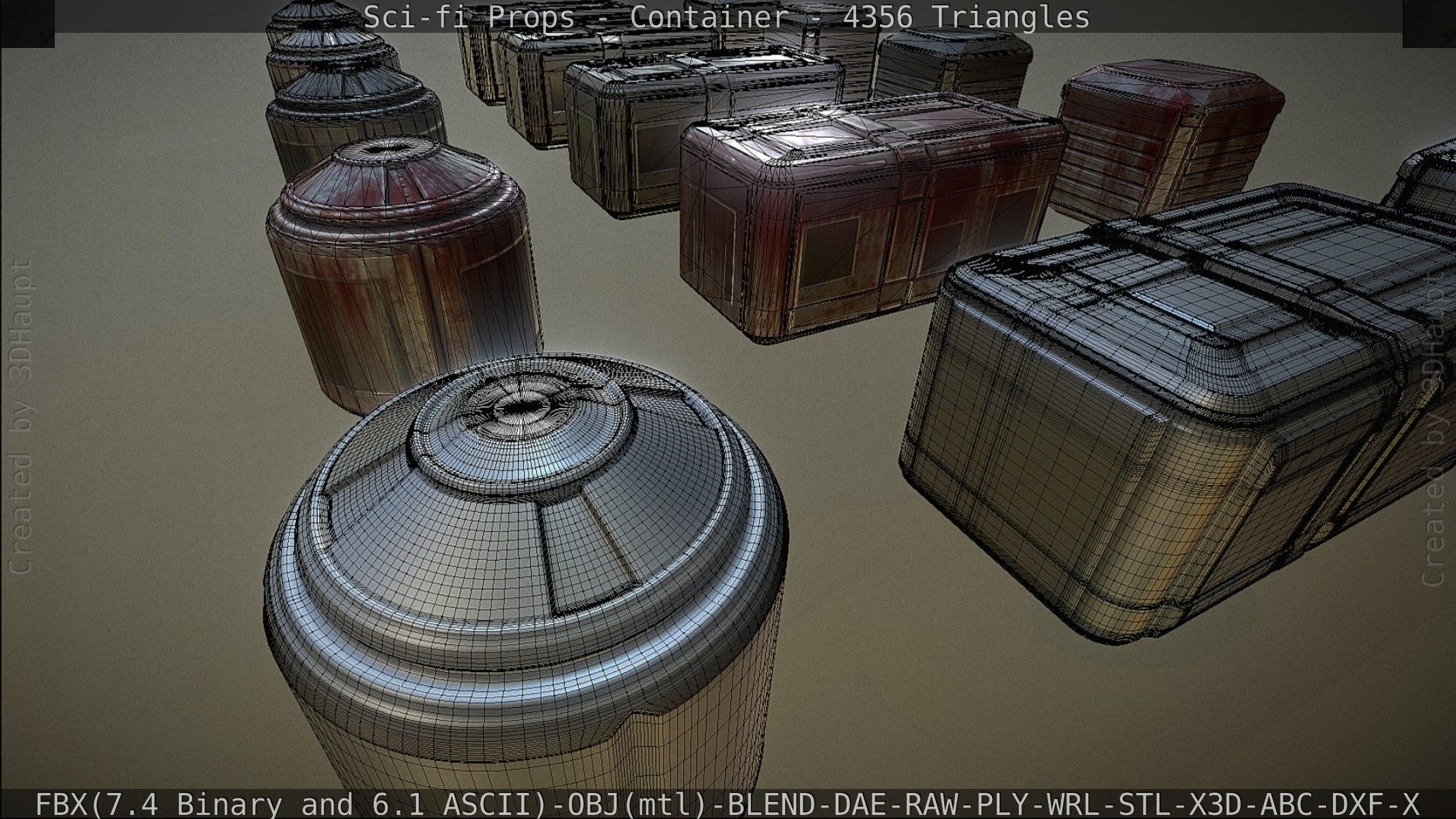 Sci-fi Props Low-poly 3D model_183