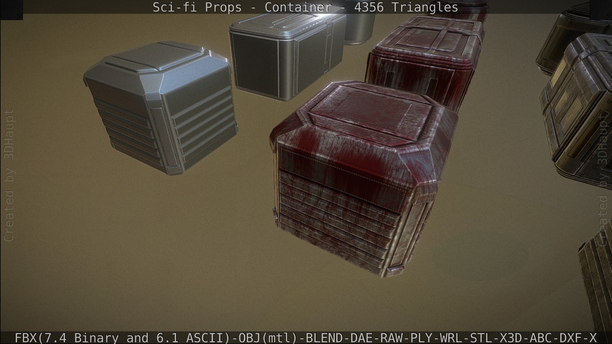 Sci-fi Props Low-poly 3D model_134