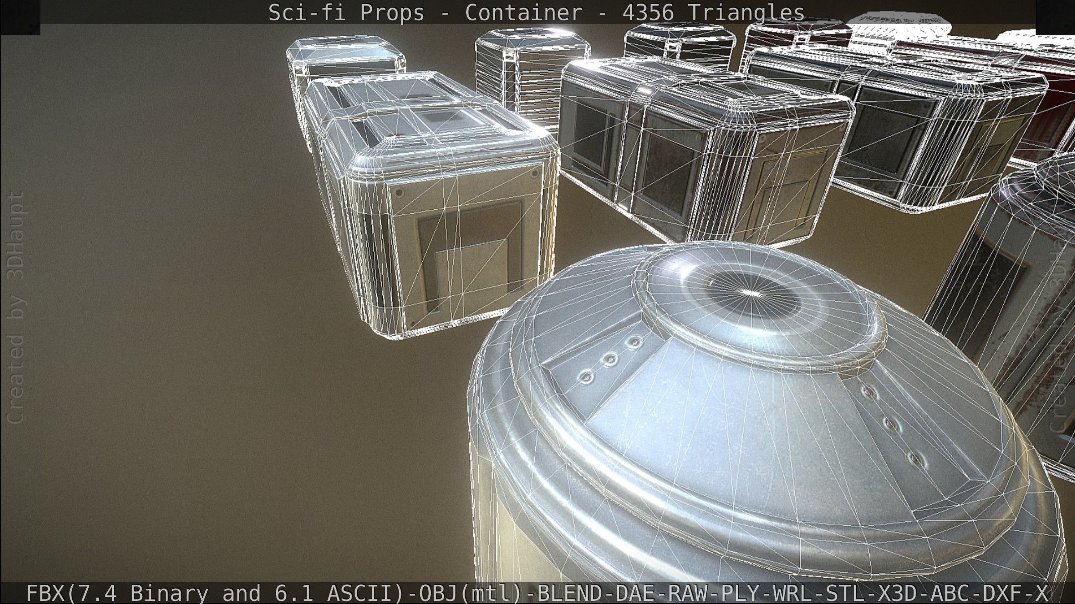 Sci-fi Props Low-poly 3D model_188