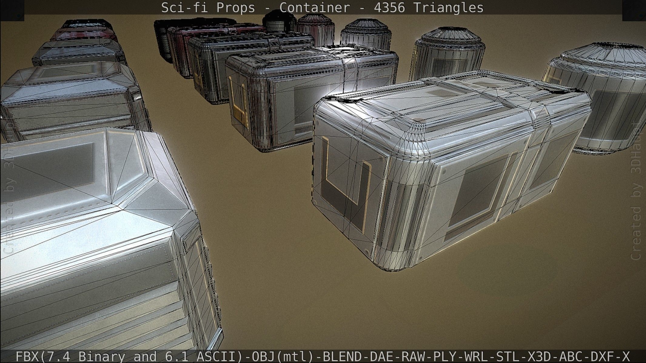 Sci-fi Props Low-poly 3D model_208