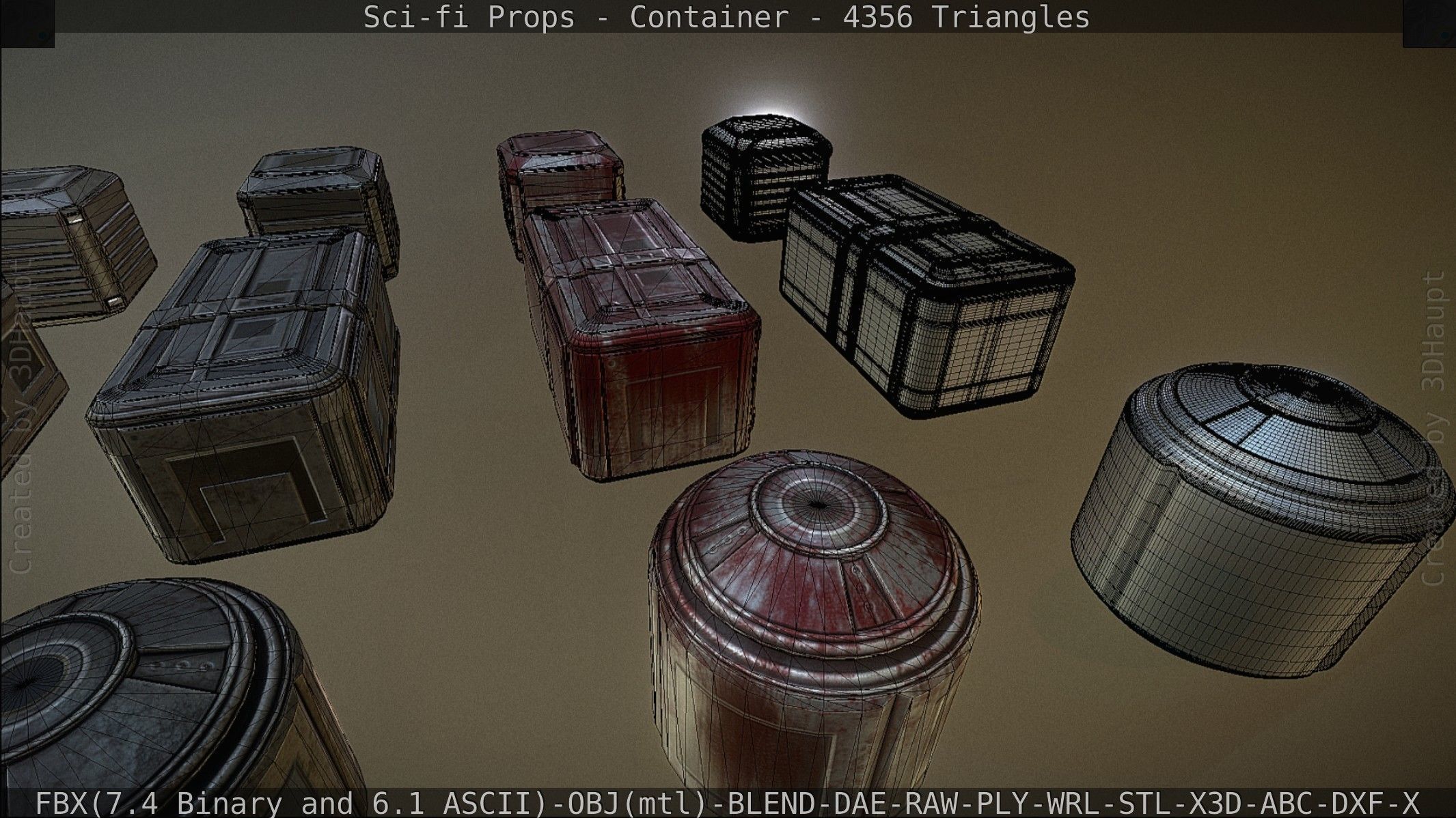 Sci-fi Props Low-poly 3D model_189