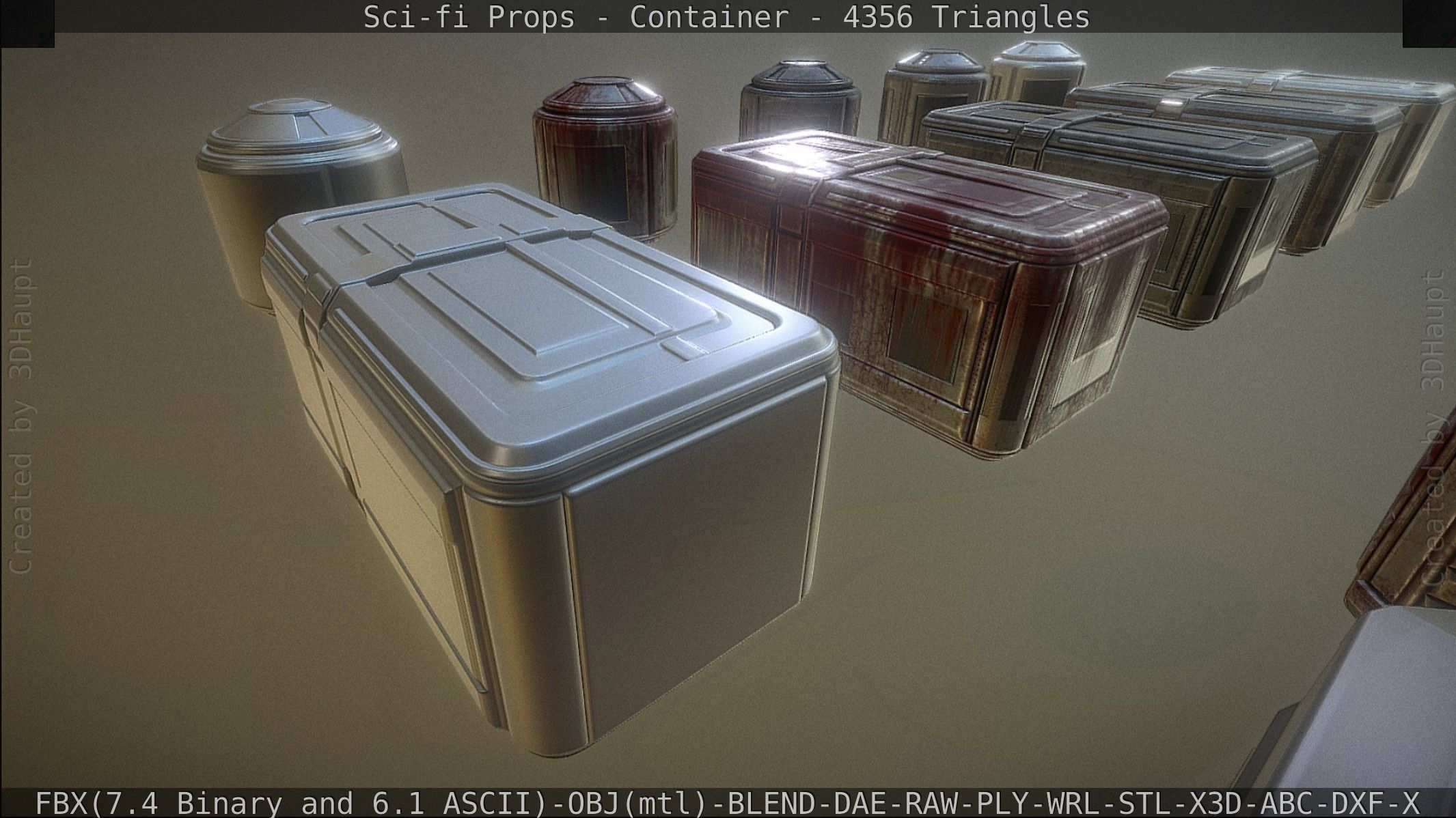 Sci-fi Props Low-poly 3D model_149