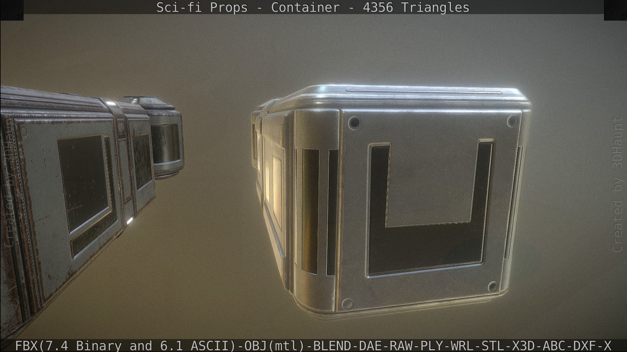 Sci-fi Props Low-poly 3D model_19