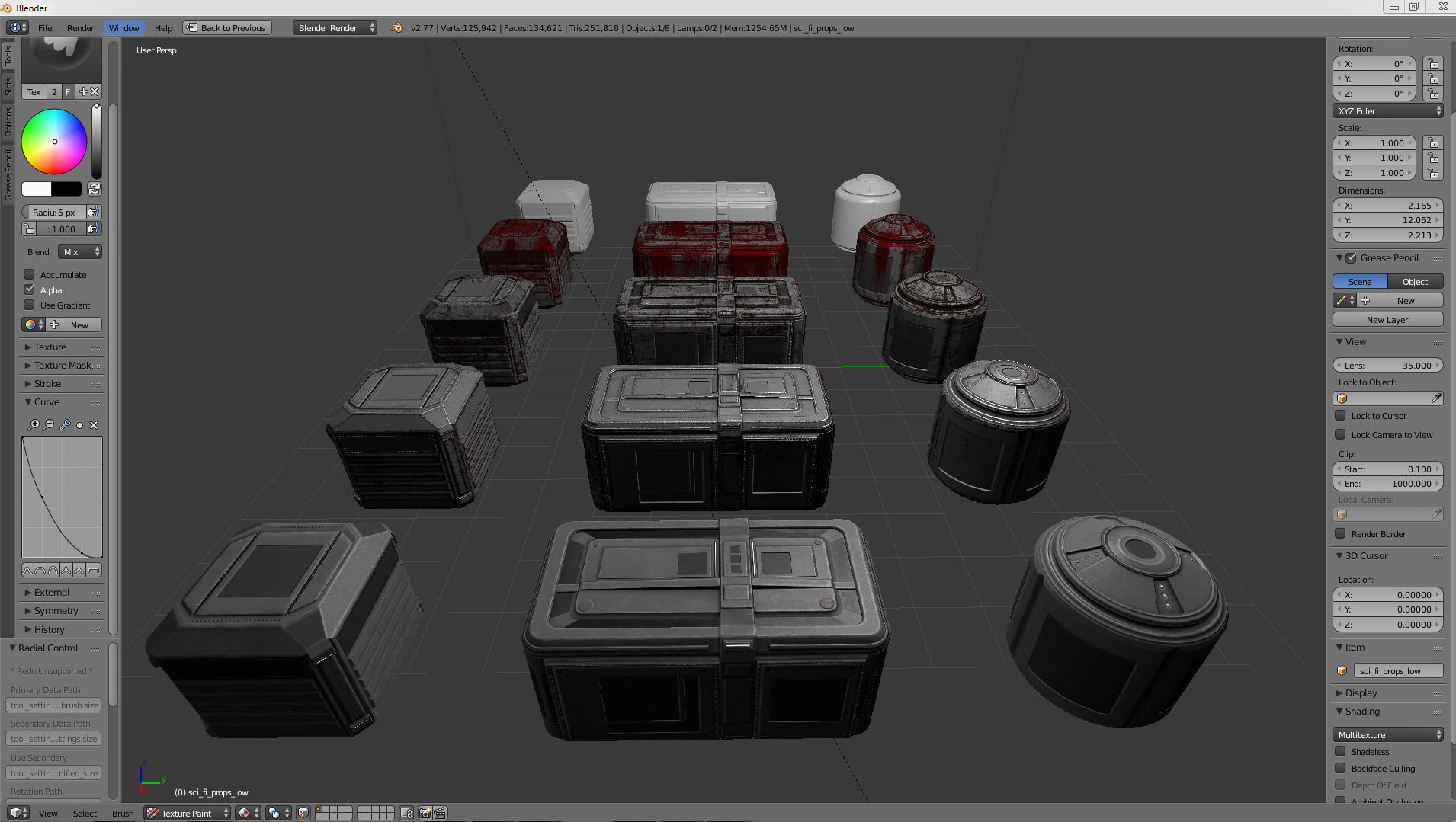 Sci-fi Props Low-poly 3D model_3