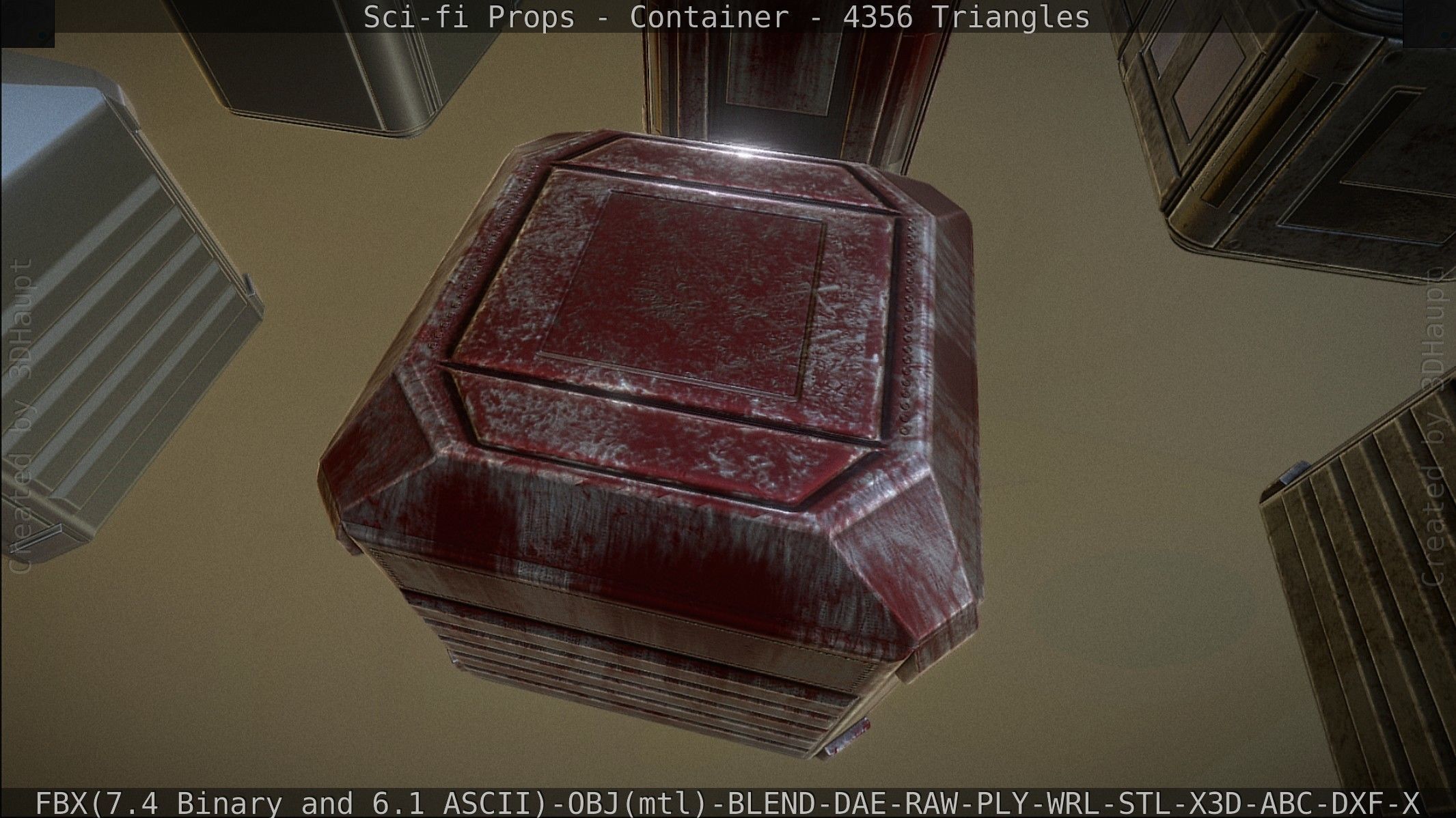 Sci-fi Props Low-poly 3D model_136