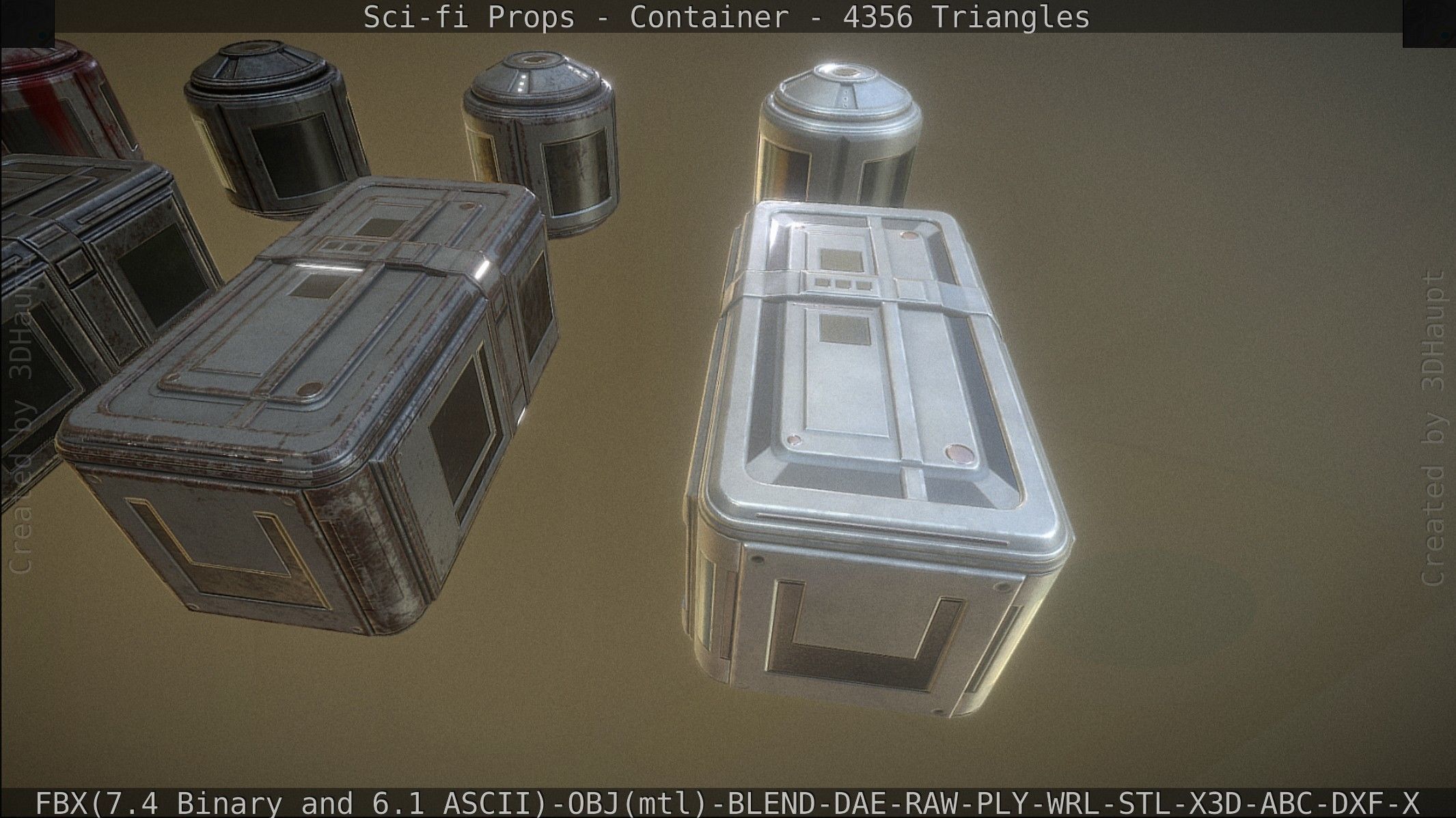 Sci-fi Props Low-poly 3D model_21