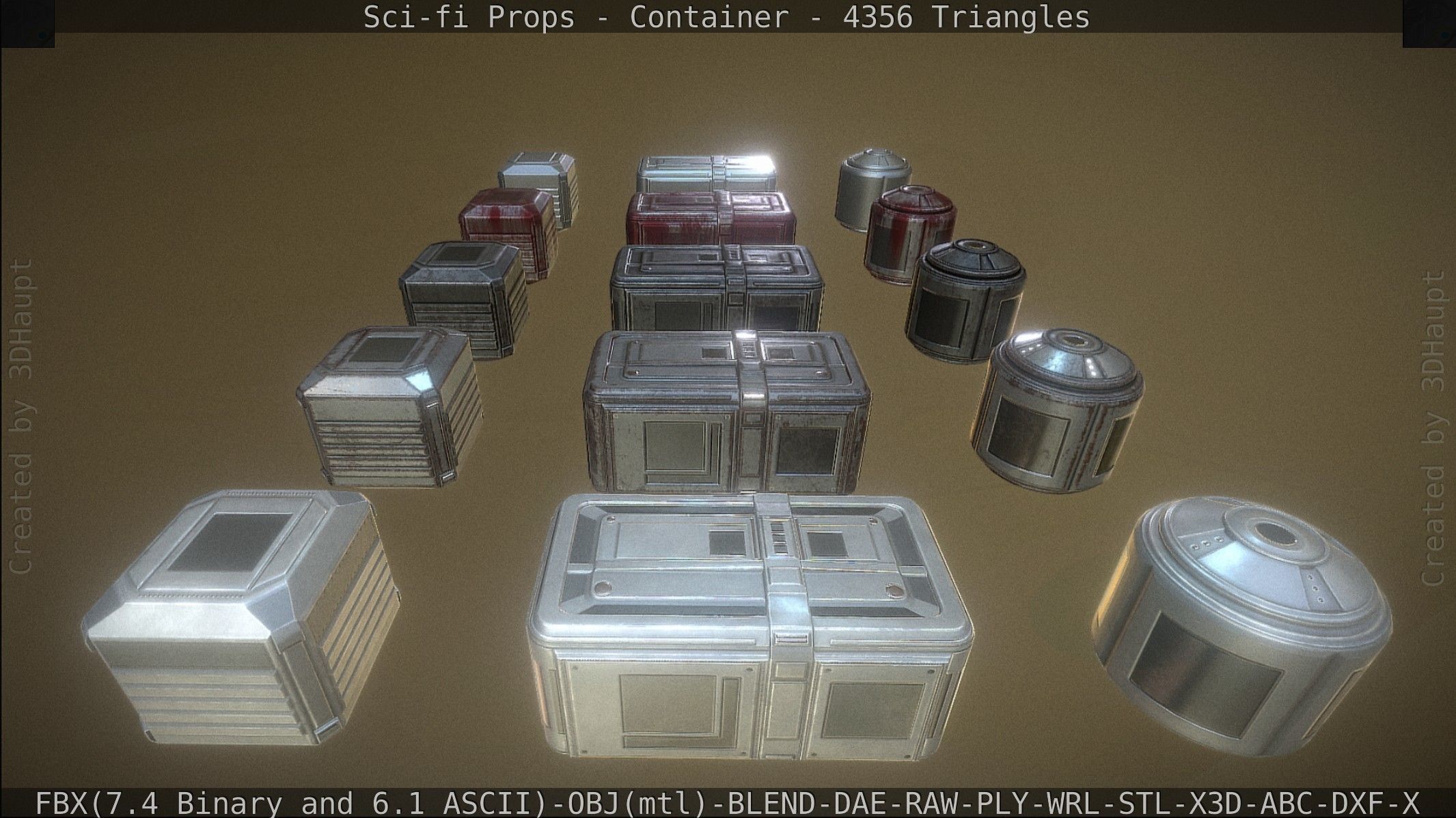 Sci-fi Props Low-poly 3D model_216