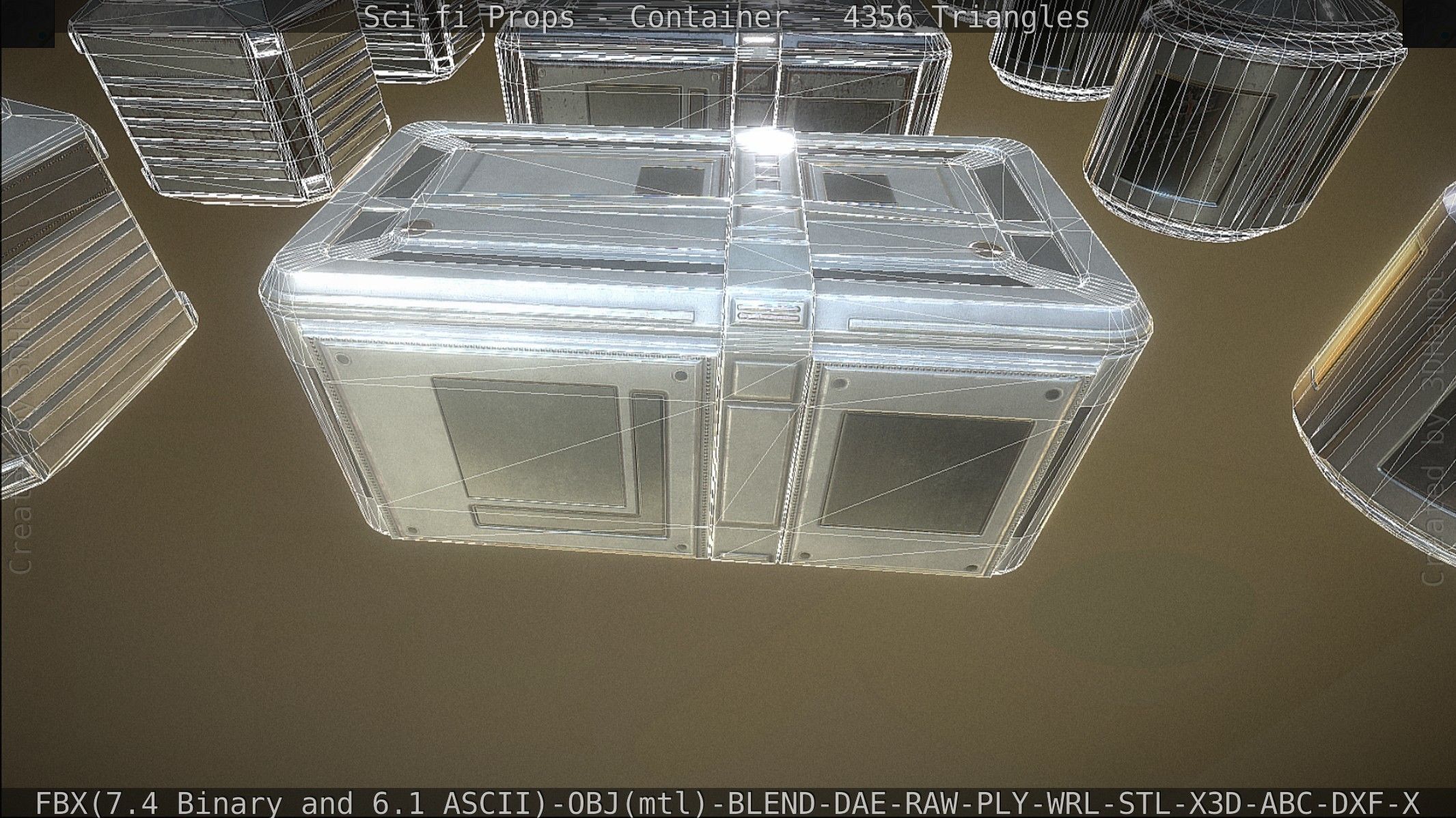 Sci-fi Props Low-poly 3D model_194