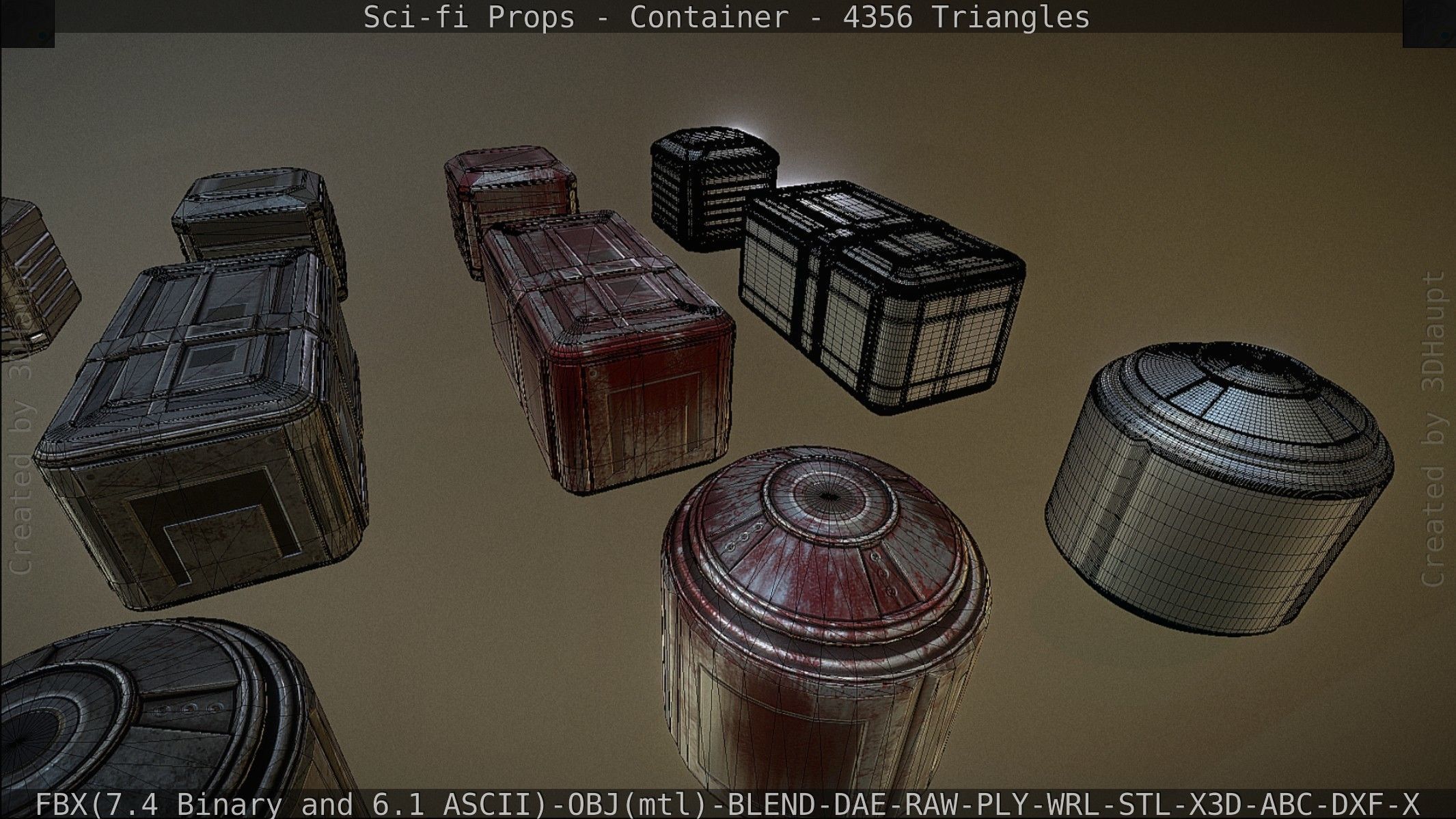 Sci-fi Props Low-poly 3D model_187