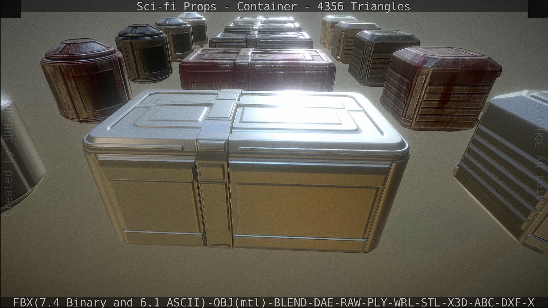 Sci-fi Props Low-poly 3D model_146