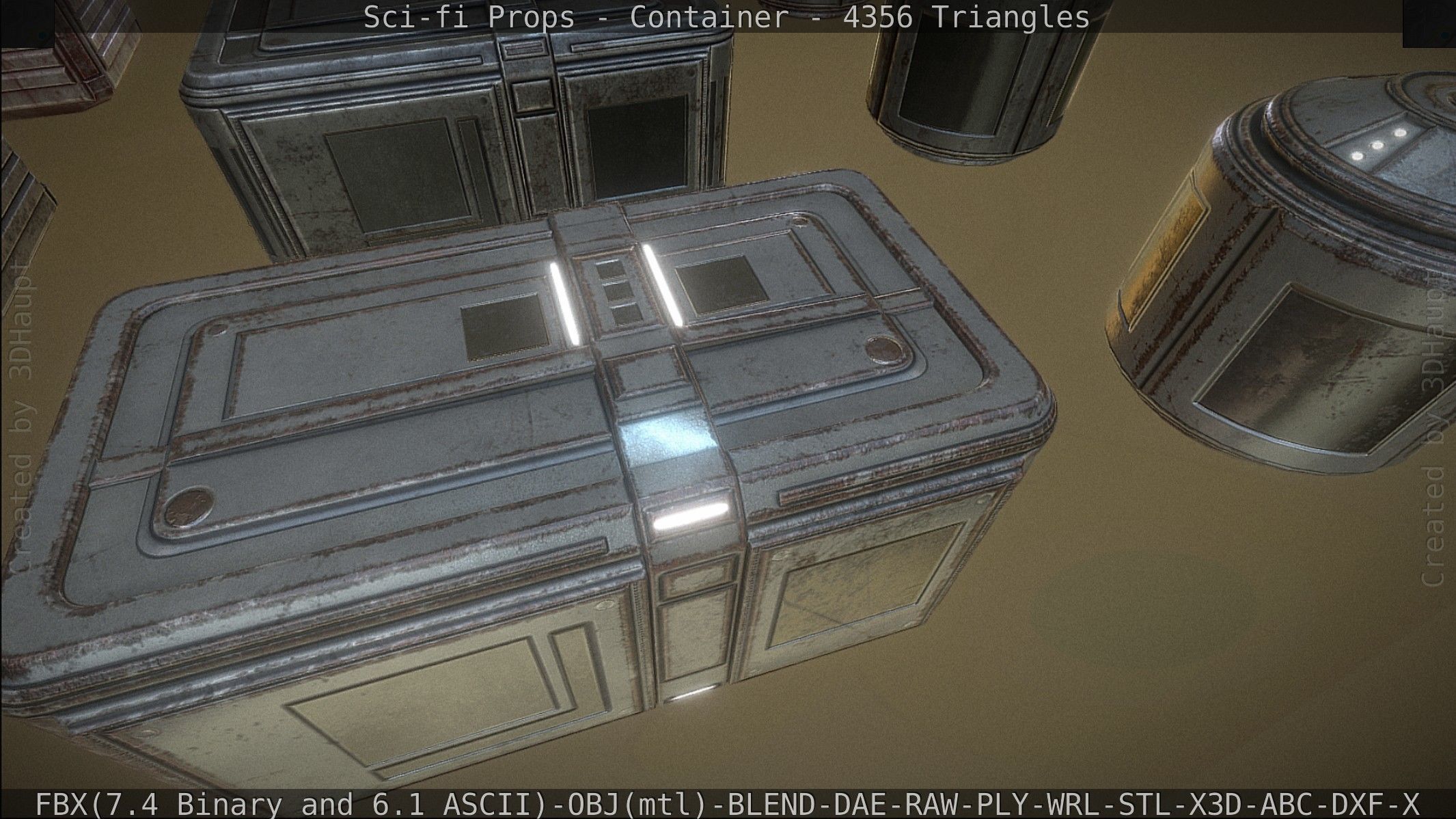 Sci-fi Props Low-poly 3D model_46