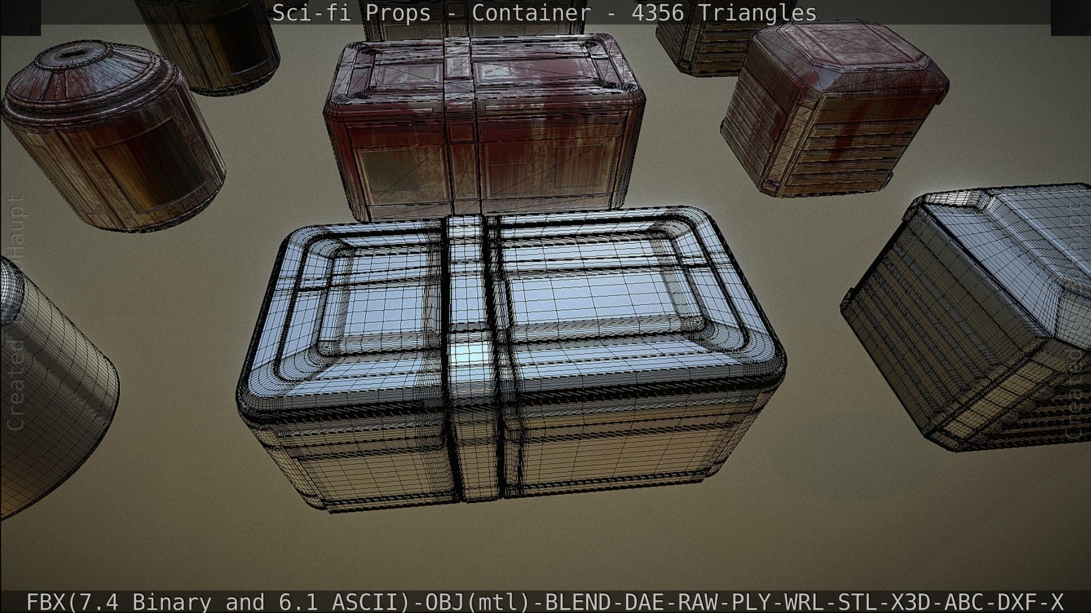 Sci-fi Props Low-poly 3D model_179