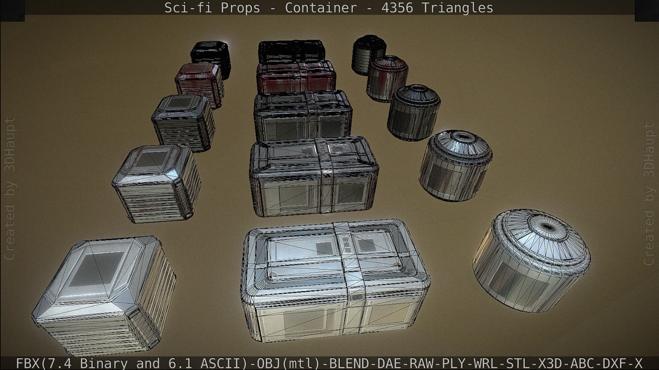 Sci-fi Props Low-poly 3D model_213