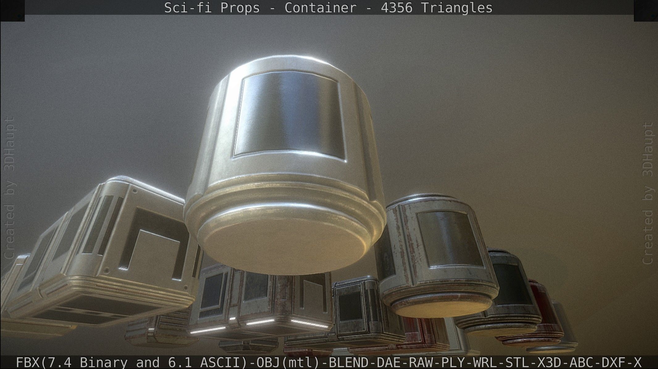 Sci-fi Props Low-poly 3D model_24