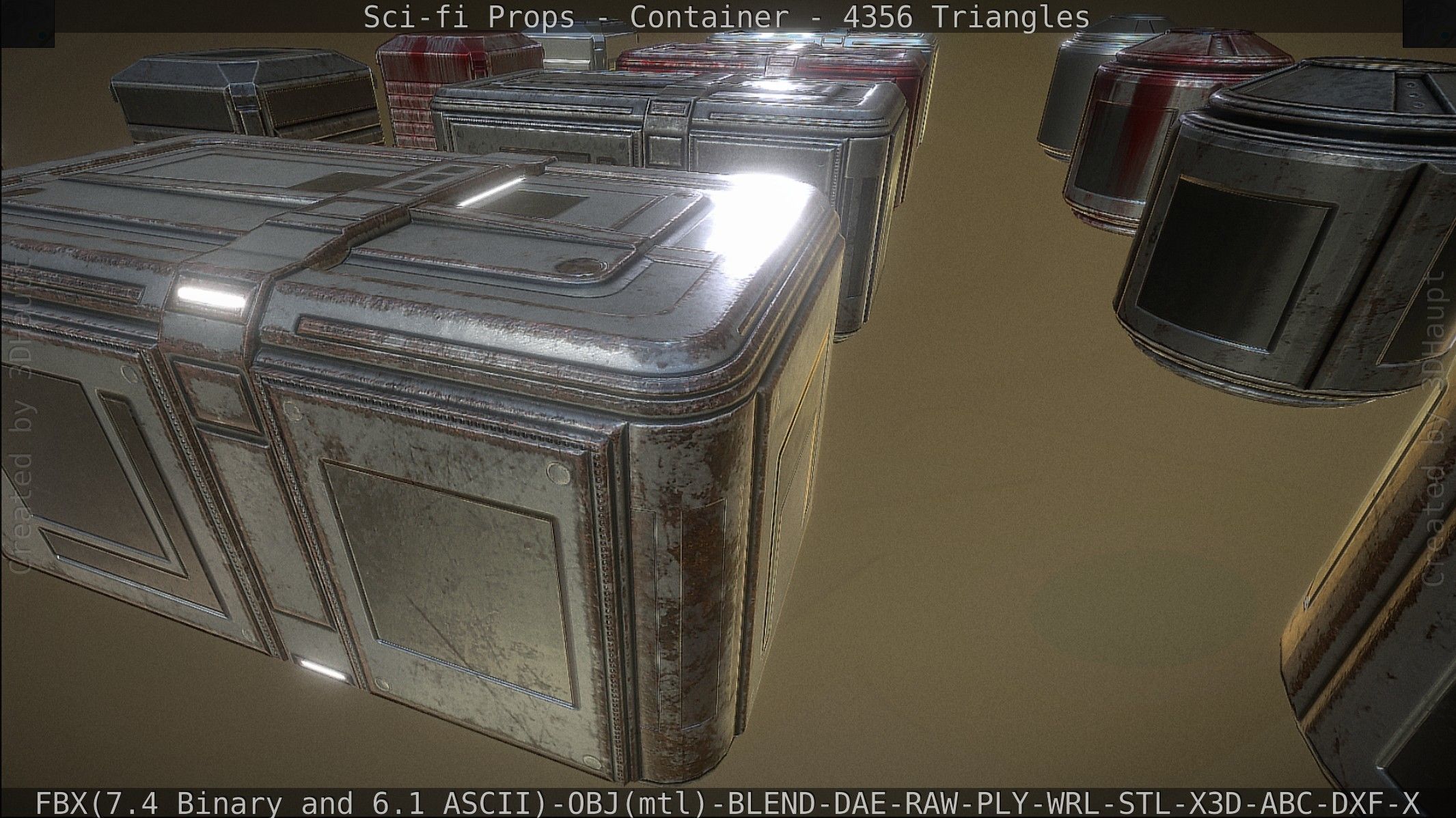 Sci-fi Props Low-poly 3D model_49