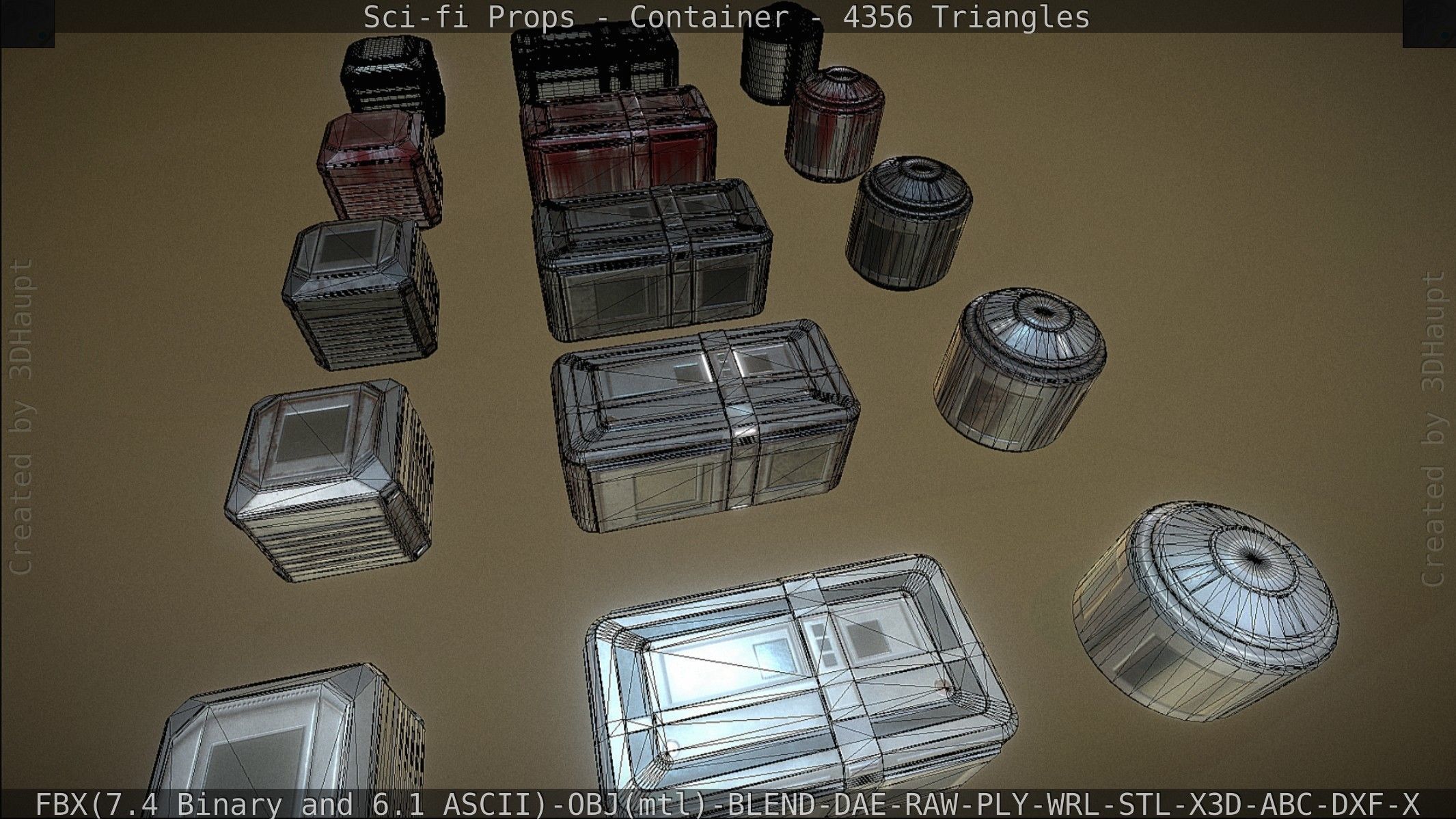 Sci-fi Props Low-poly 3D model_214