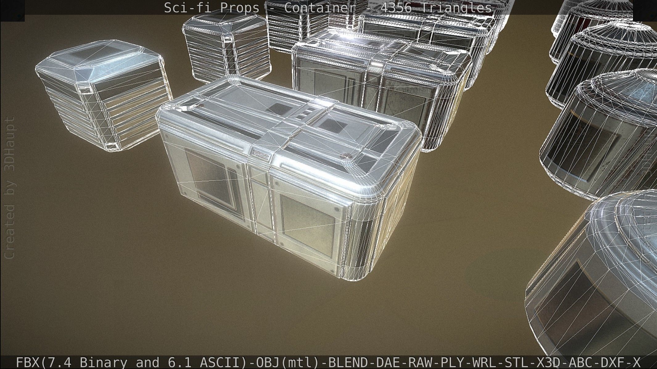 Sci-fi Props Low-poly 3D model_193