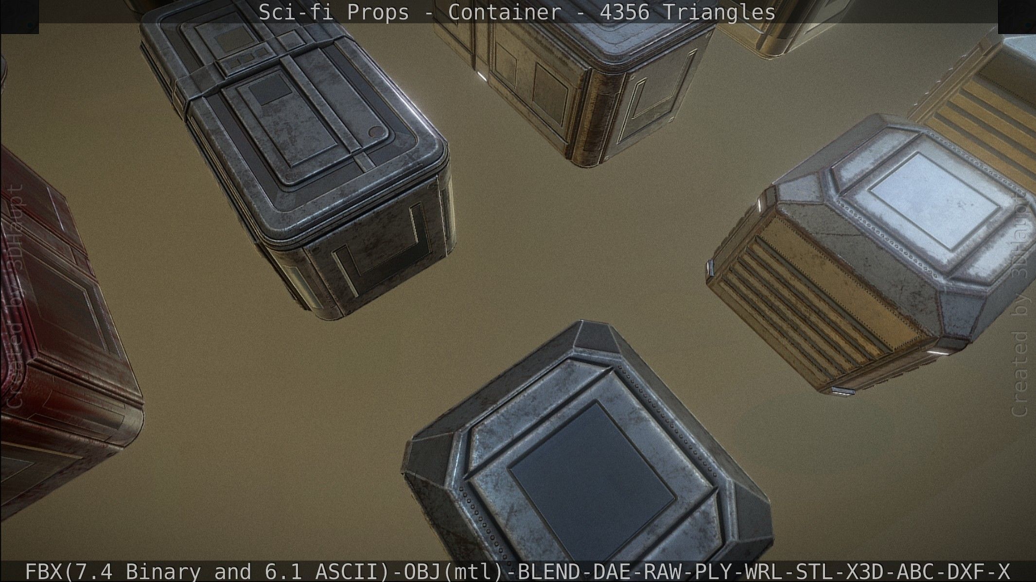 Sci-fi Props Low-poly 3D model_71