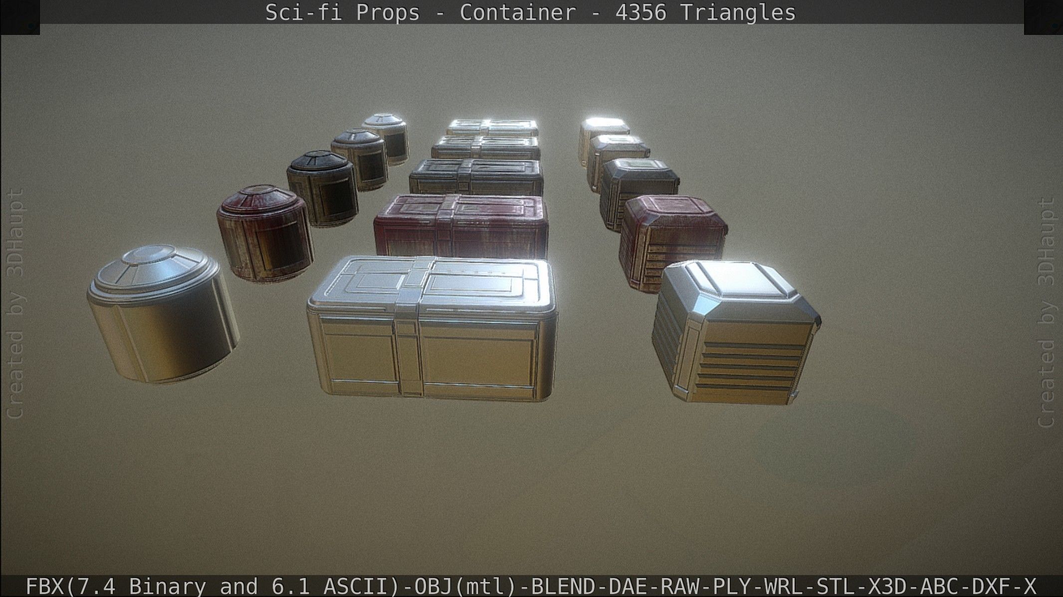 Sci-fi Props Low-poly 3D model_14