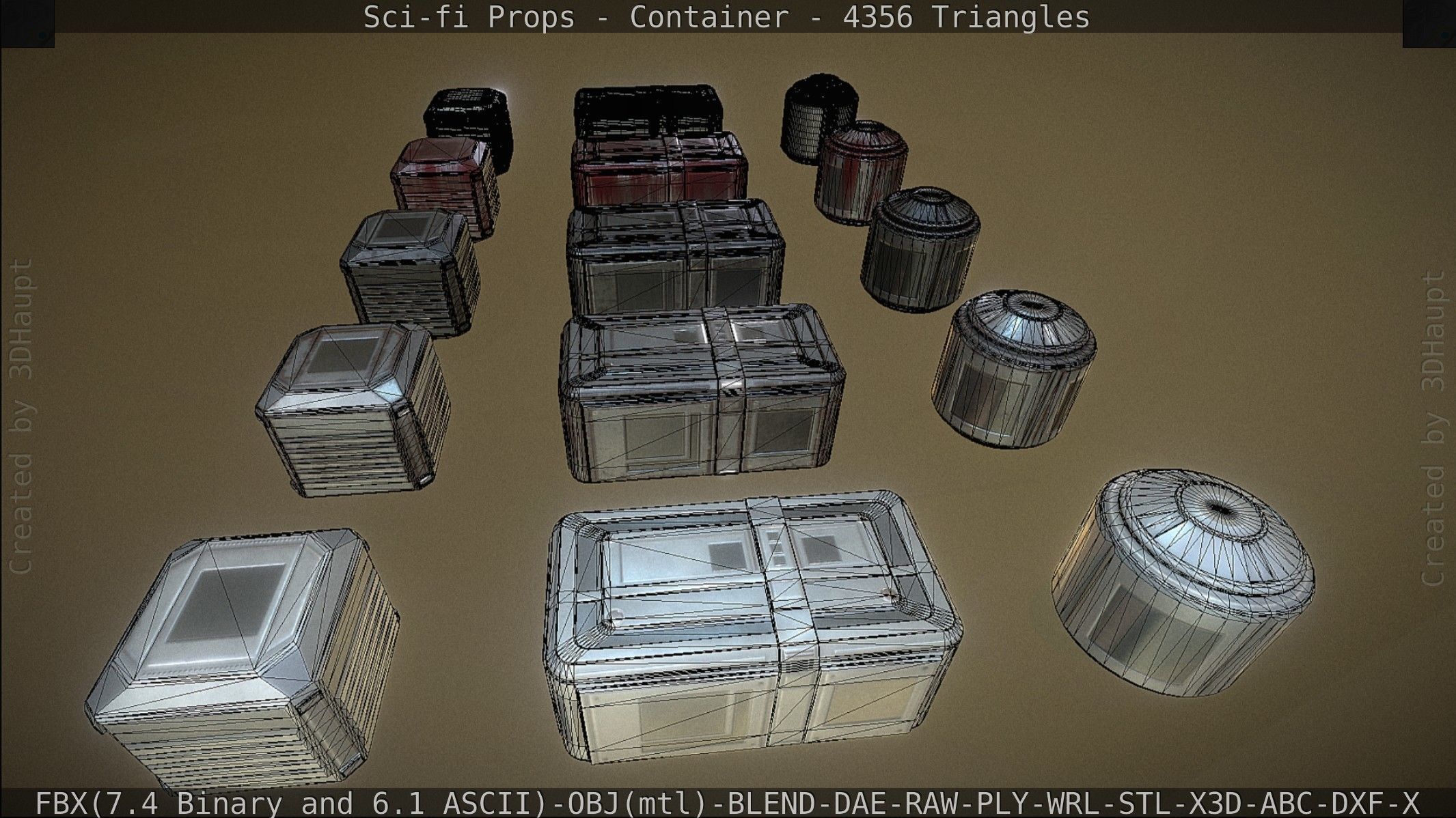 Sci-fi Props Low-poly 3D model_217