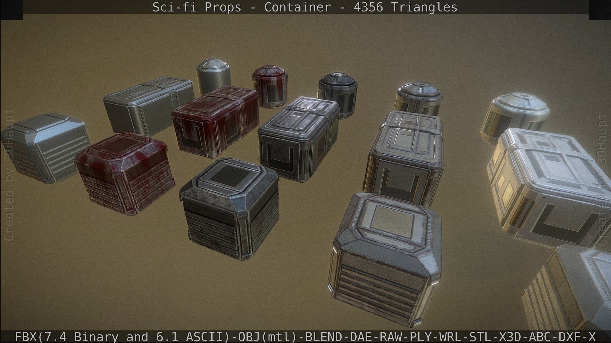 Sci-fi Props Low-poly 3D model_8