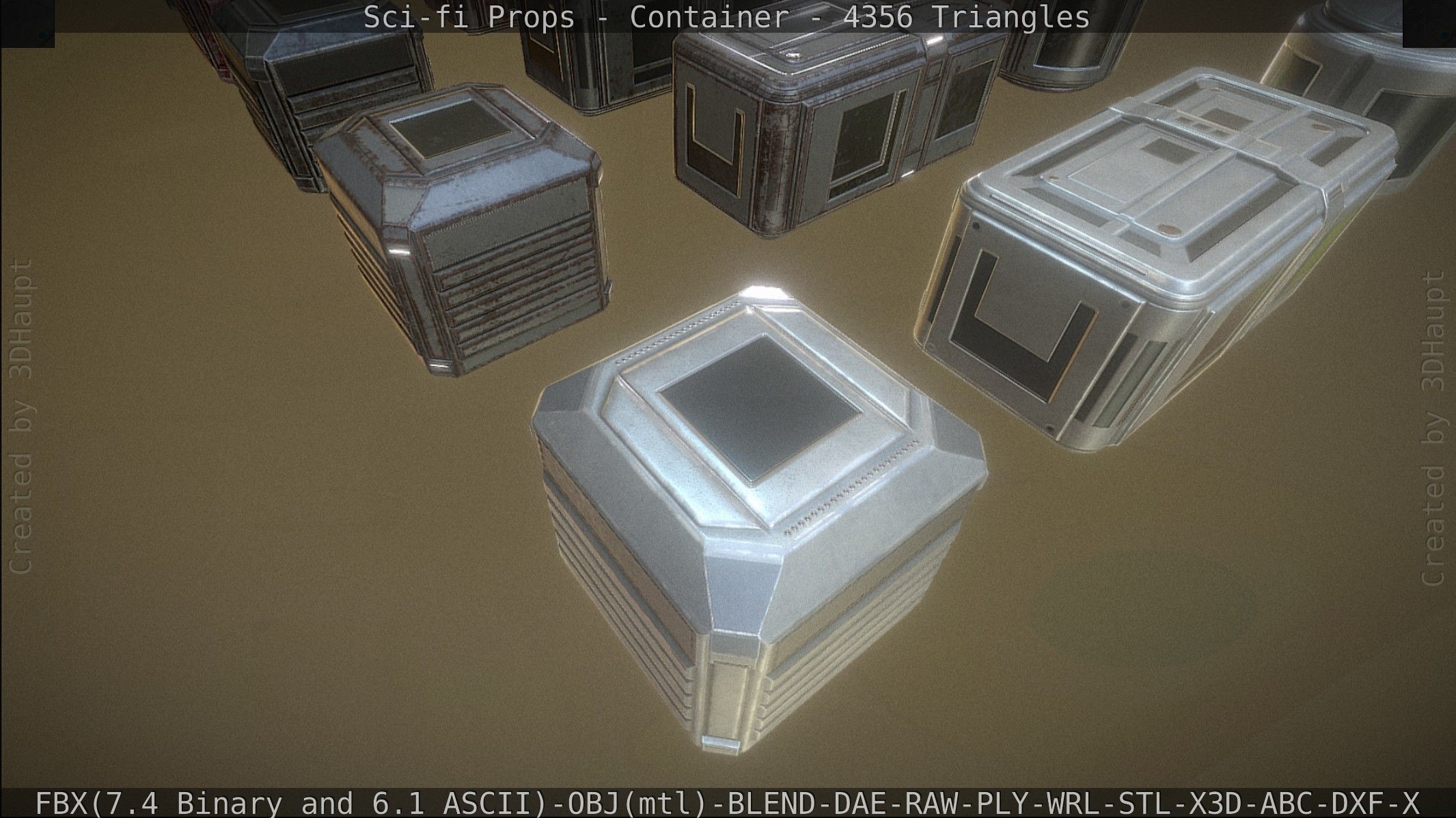 Sci-fi Props Low-poly 3D model_12