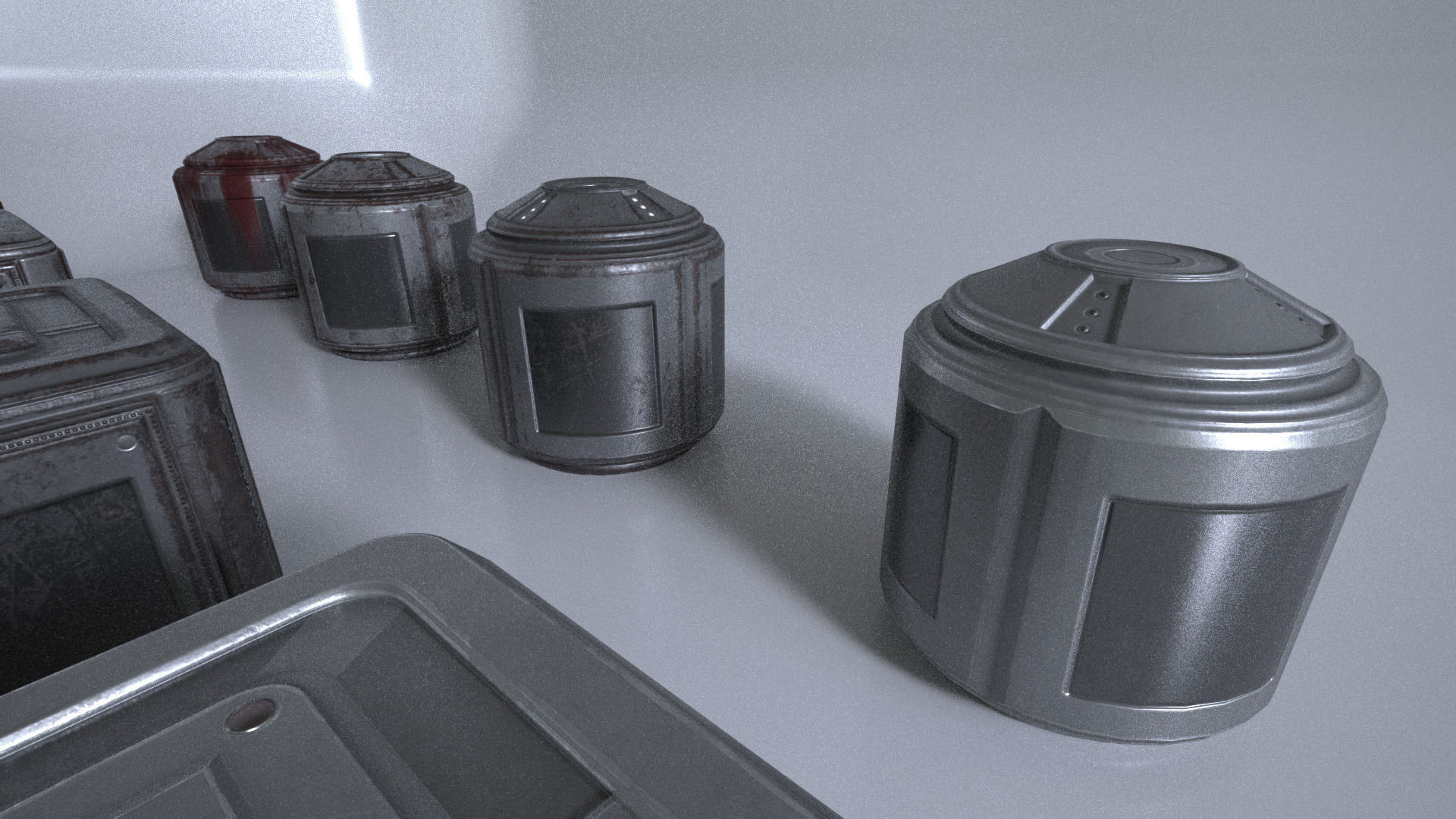 Sci-fi Props Low-poly 3D model_6