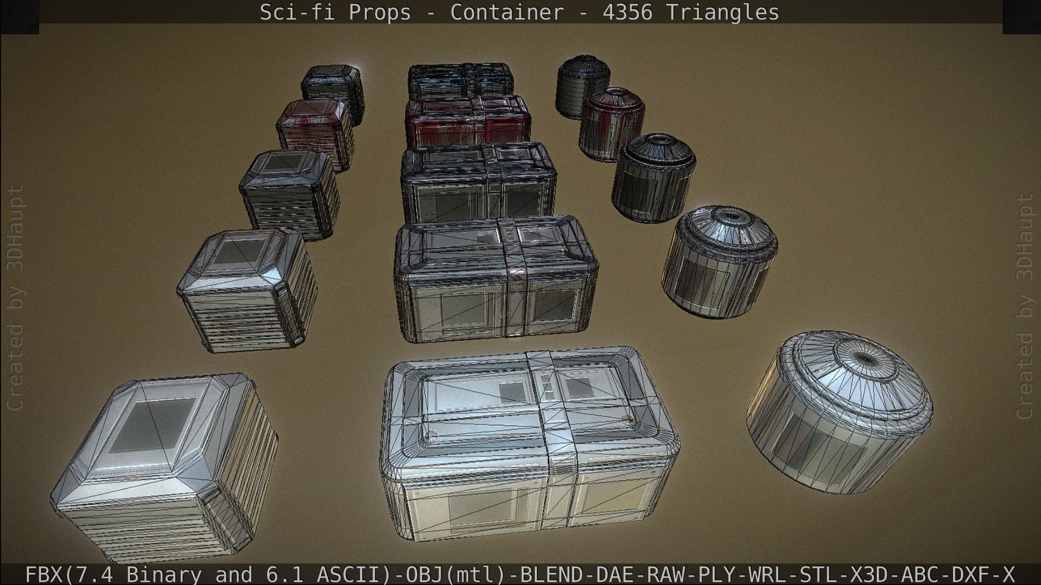 Sci-fi Props Low-poly 3D model_218