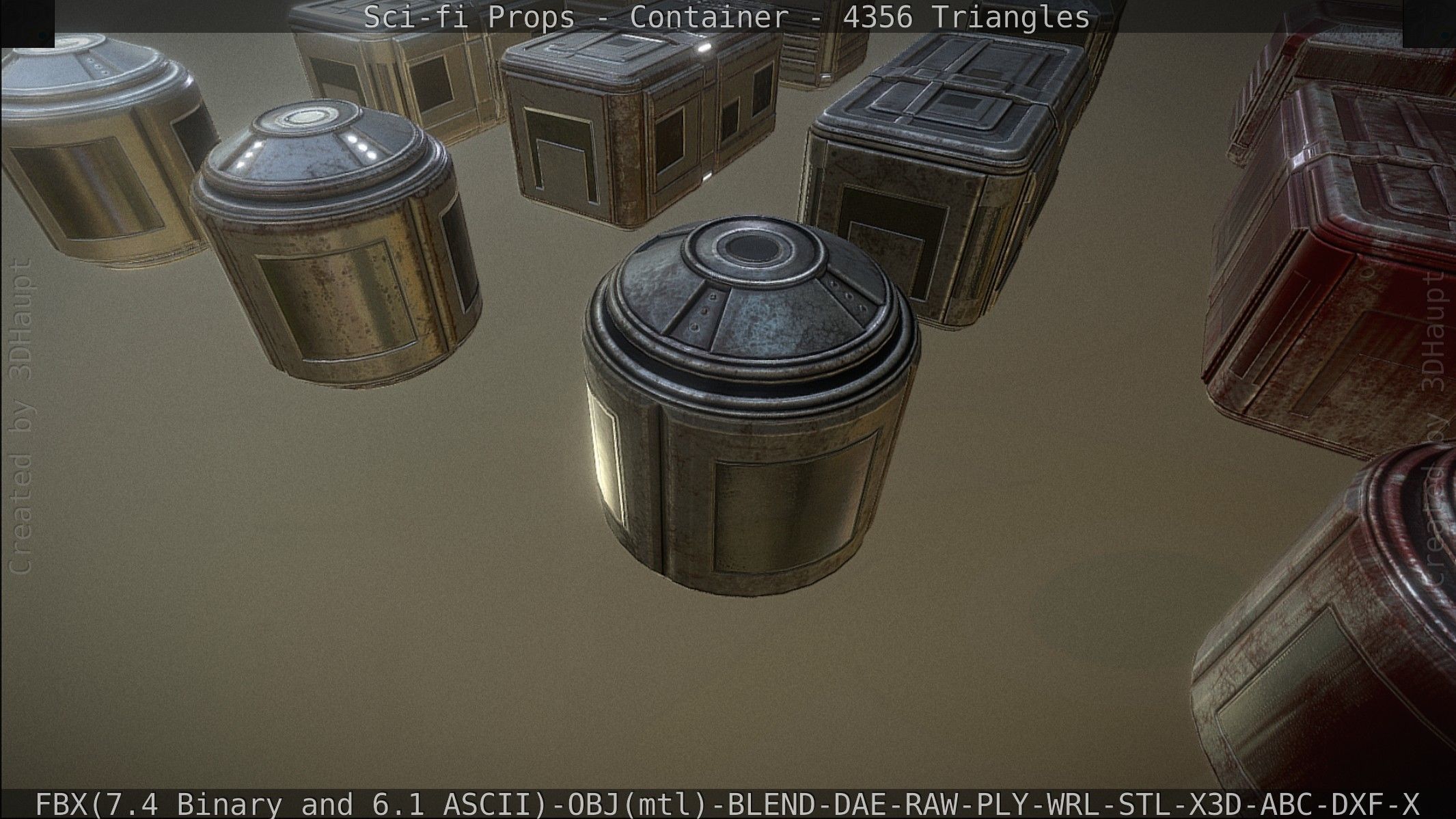 Sci-fi Props Low-poly 3D model_107