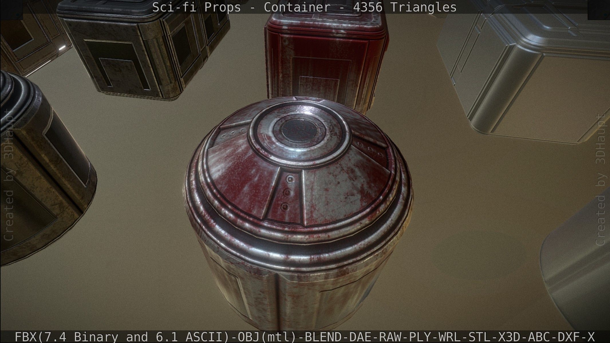 Sci-fi Props Low-poly 3D model_114