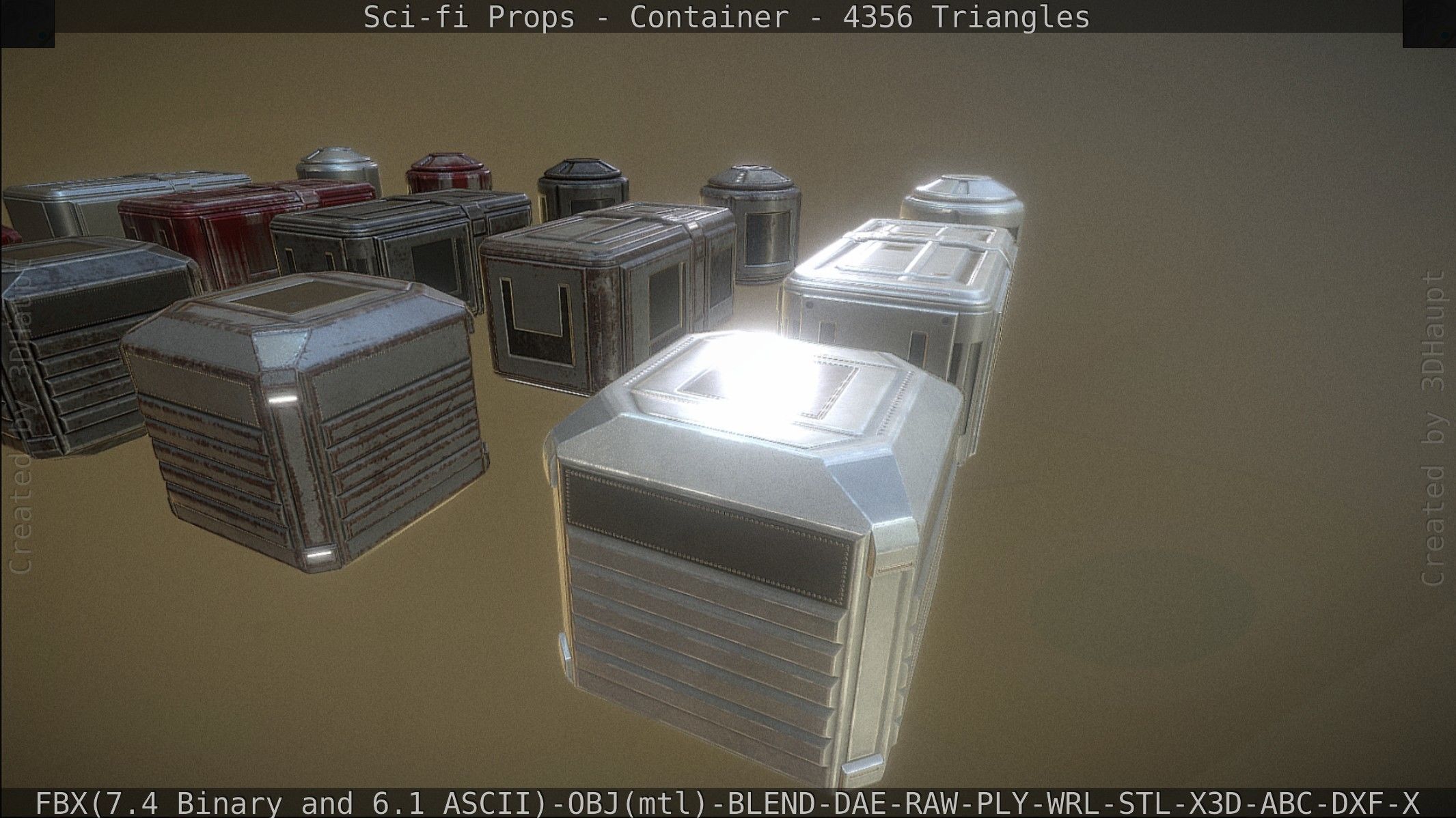 Sci-fi Props Low-poly 3D model_11