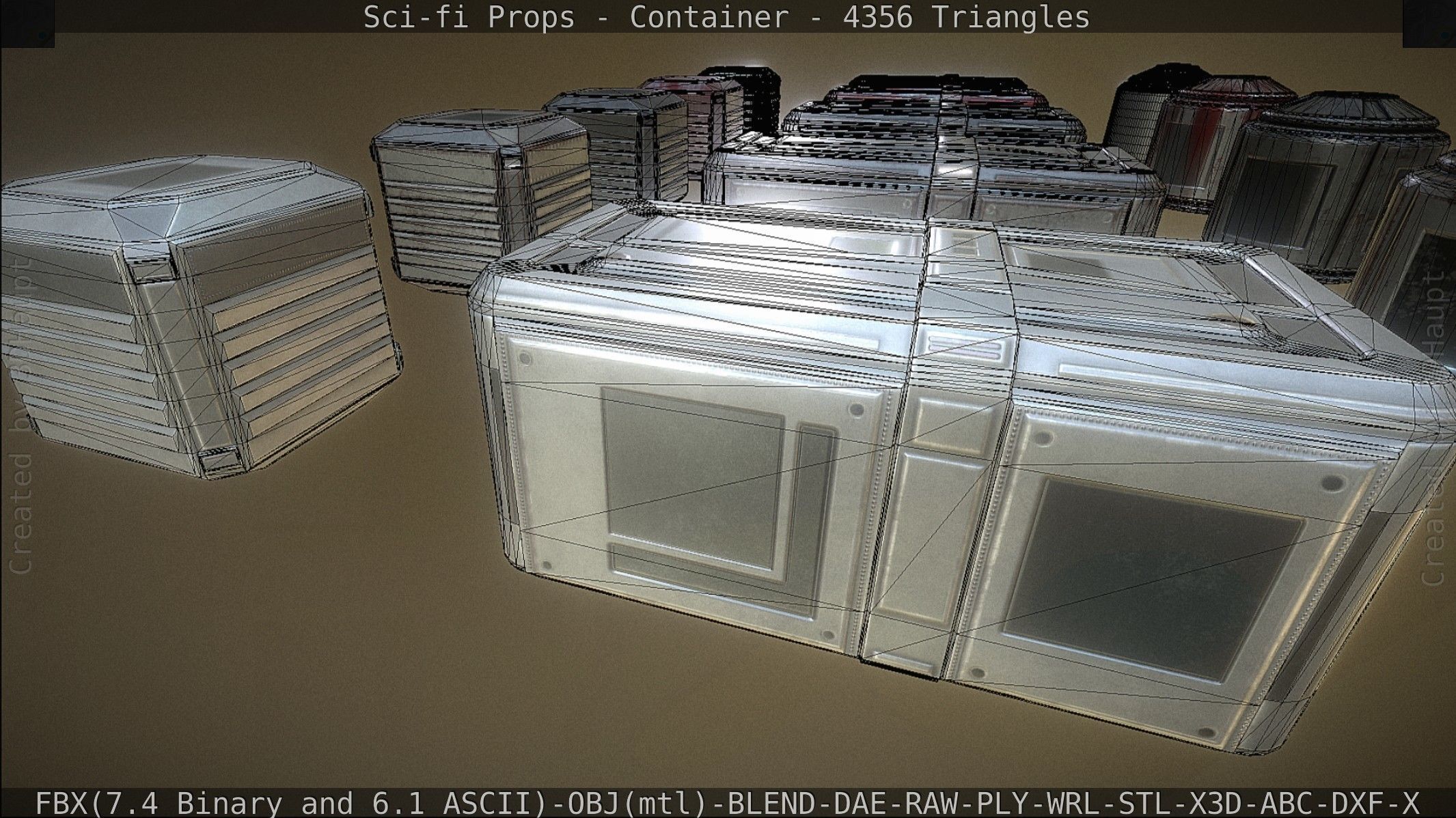 Sci-fi Props Low-poly 3D model_206