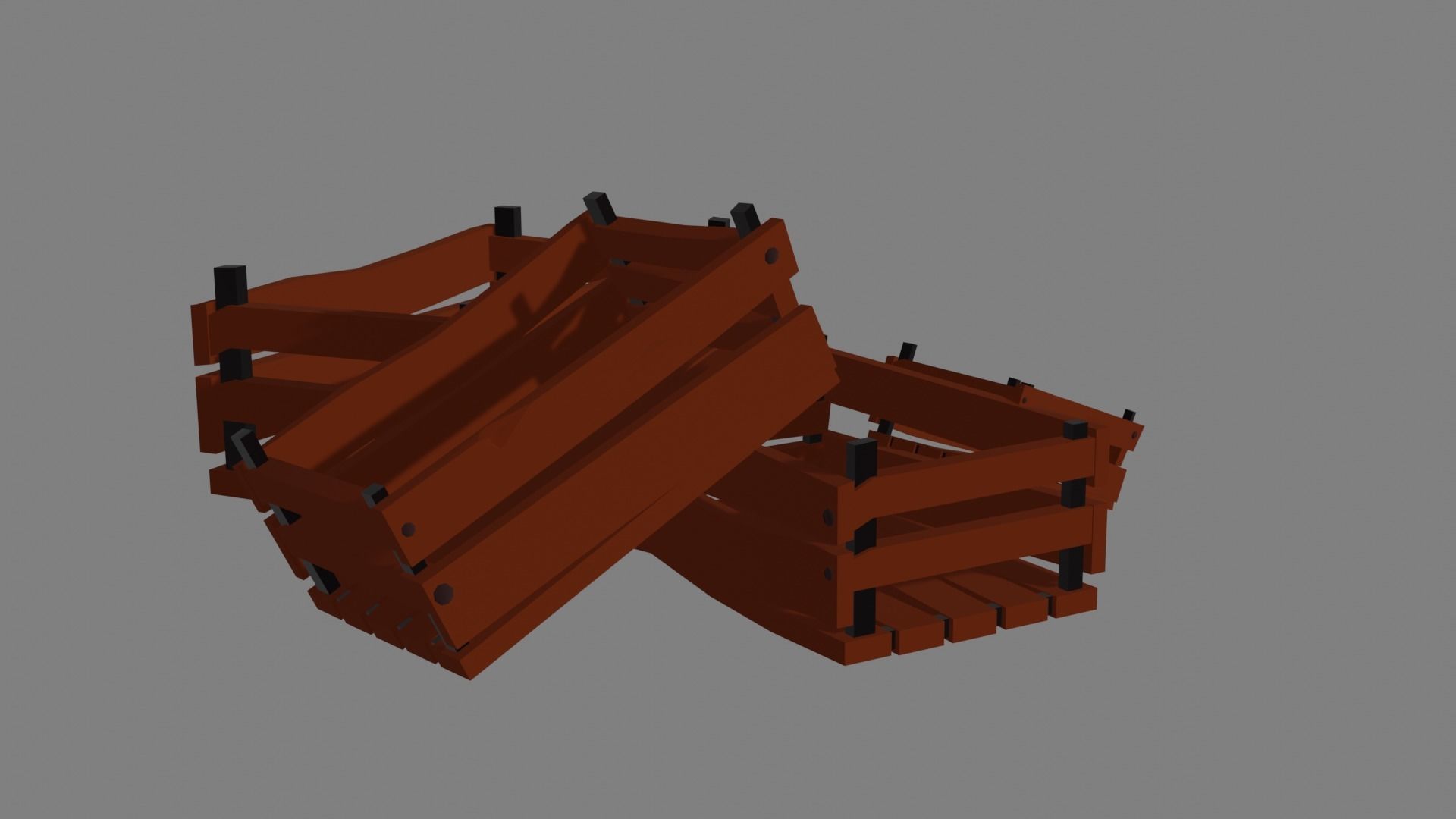 Lowpoly Damaged Wooden Create Free low-poly 3D model_1