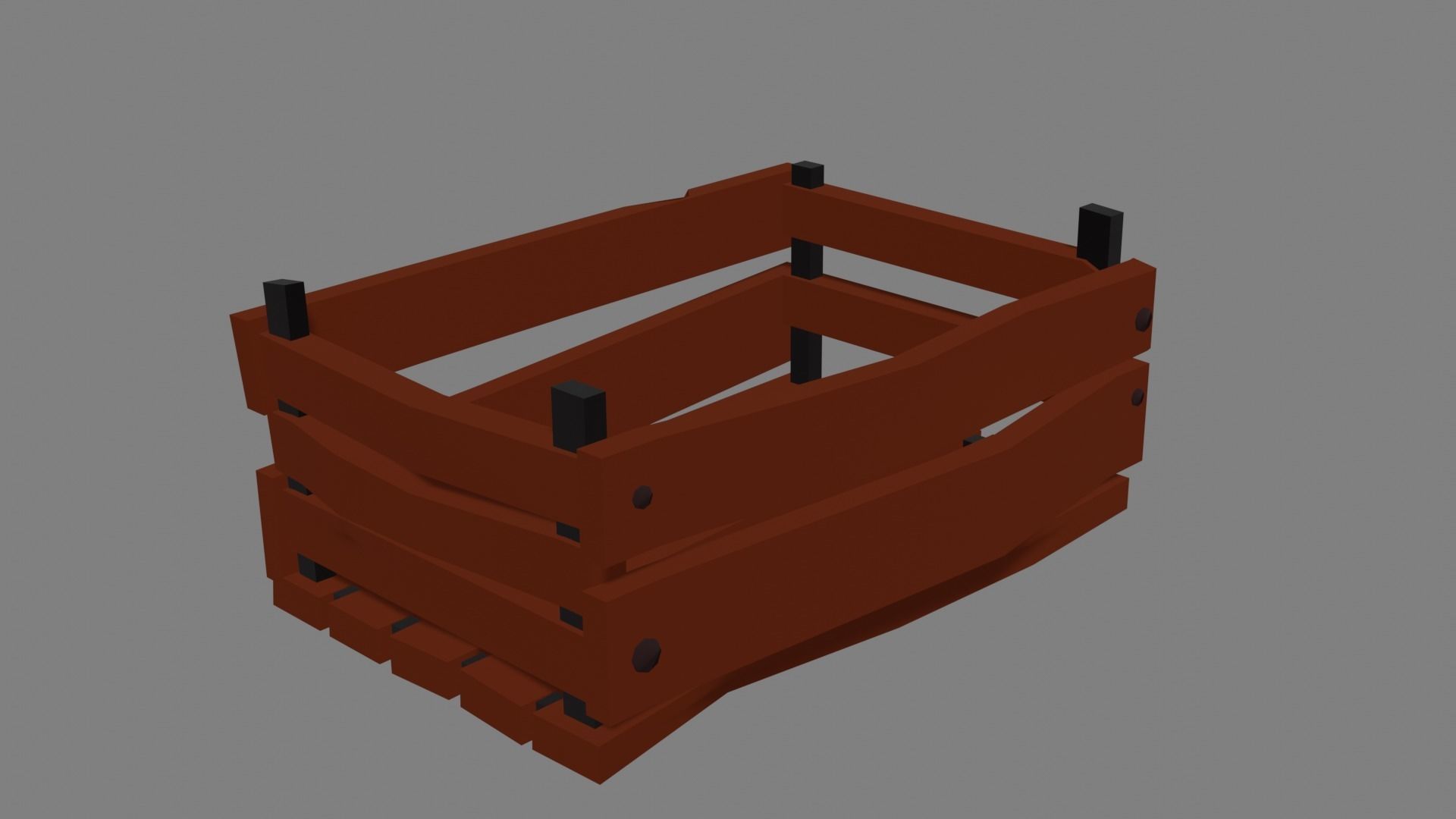 Lowpoly Damaged Wooden Create Free low-poly 3D model_2