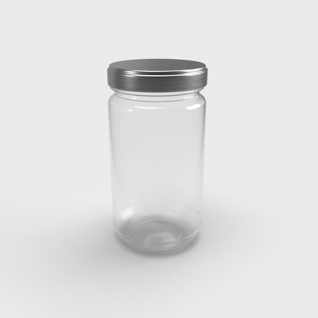 Twist Jar with Screw Lid 3D model_1